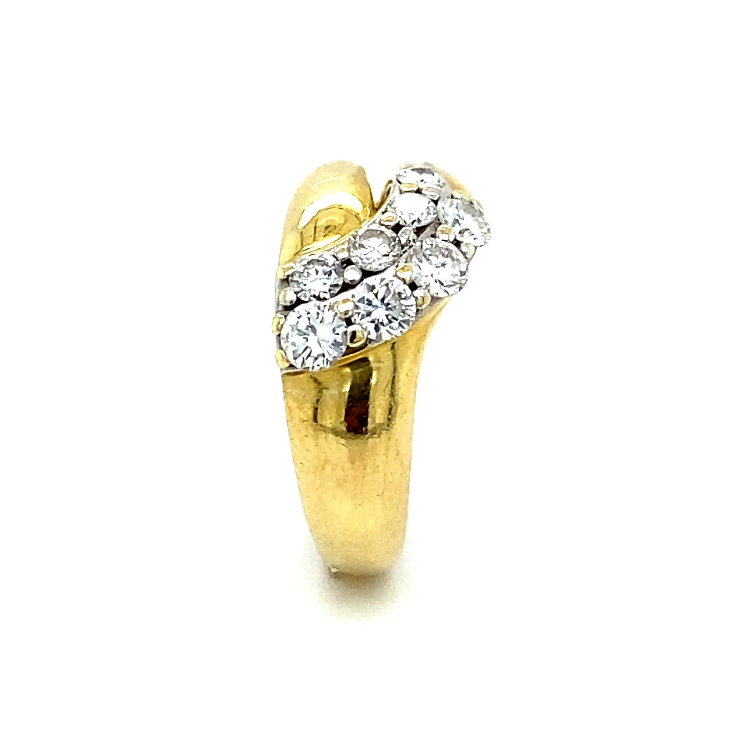 Ring Bicolor mit Brillanten mit 0,75 graviert Ring Bicolor mit Brillanten mit 0,75 graviert