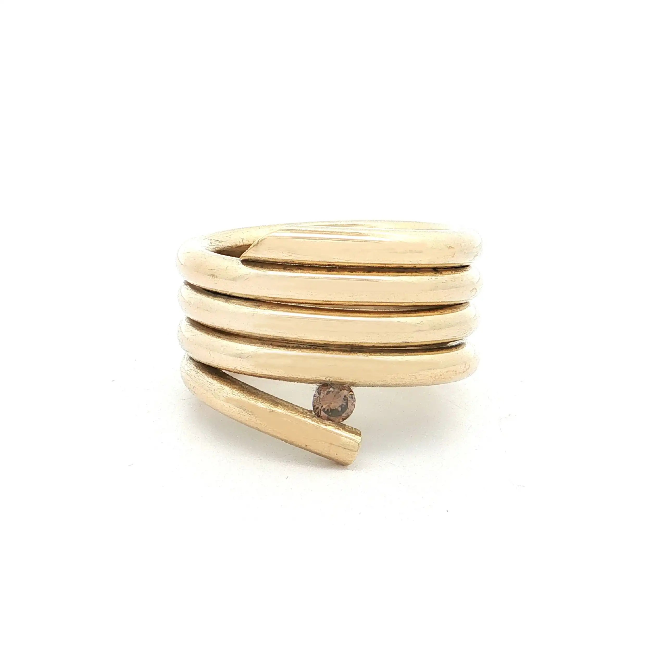 Ring Silber vergoldet mit Brillant