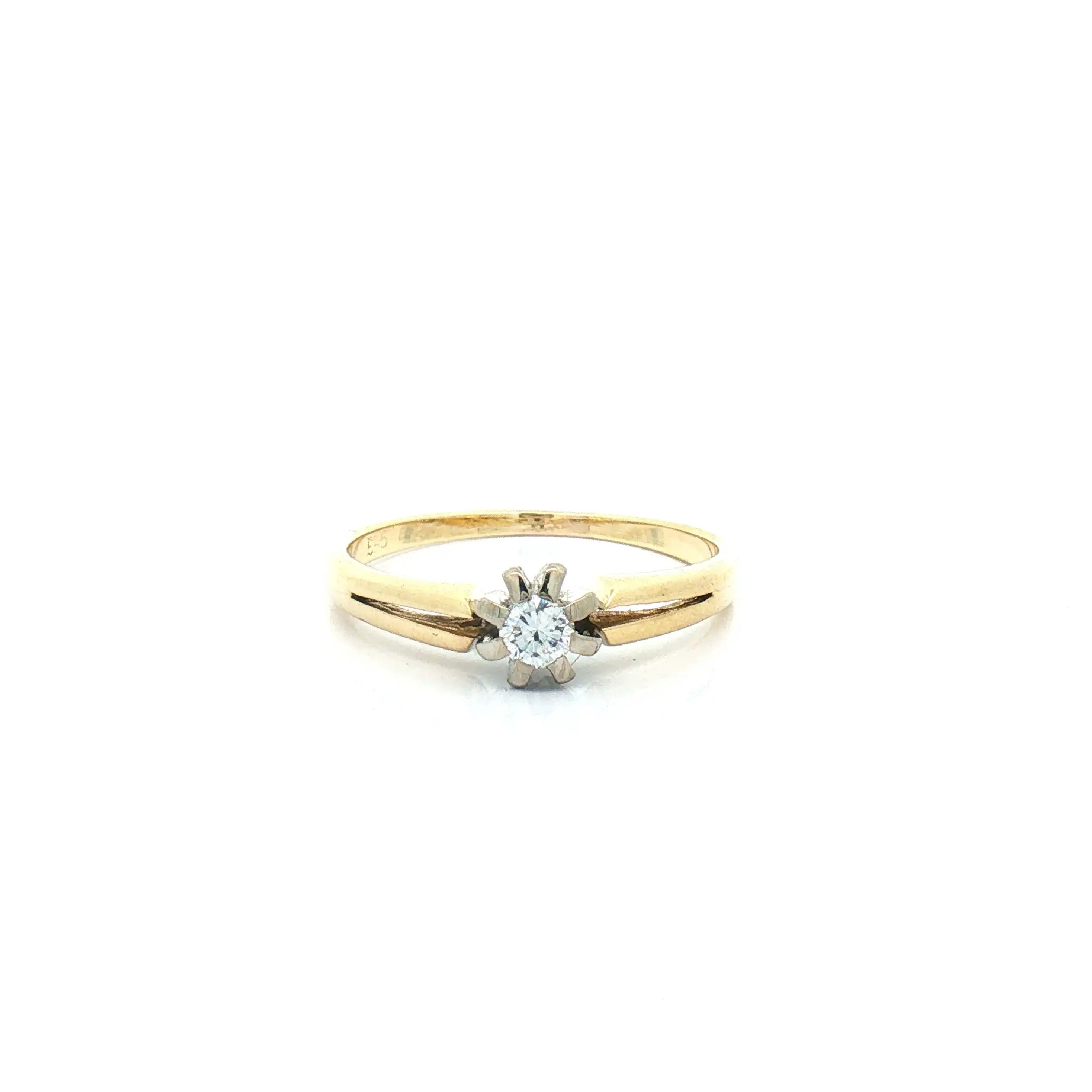 Ring Bicolor mit Brillant