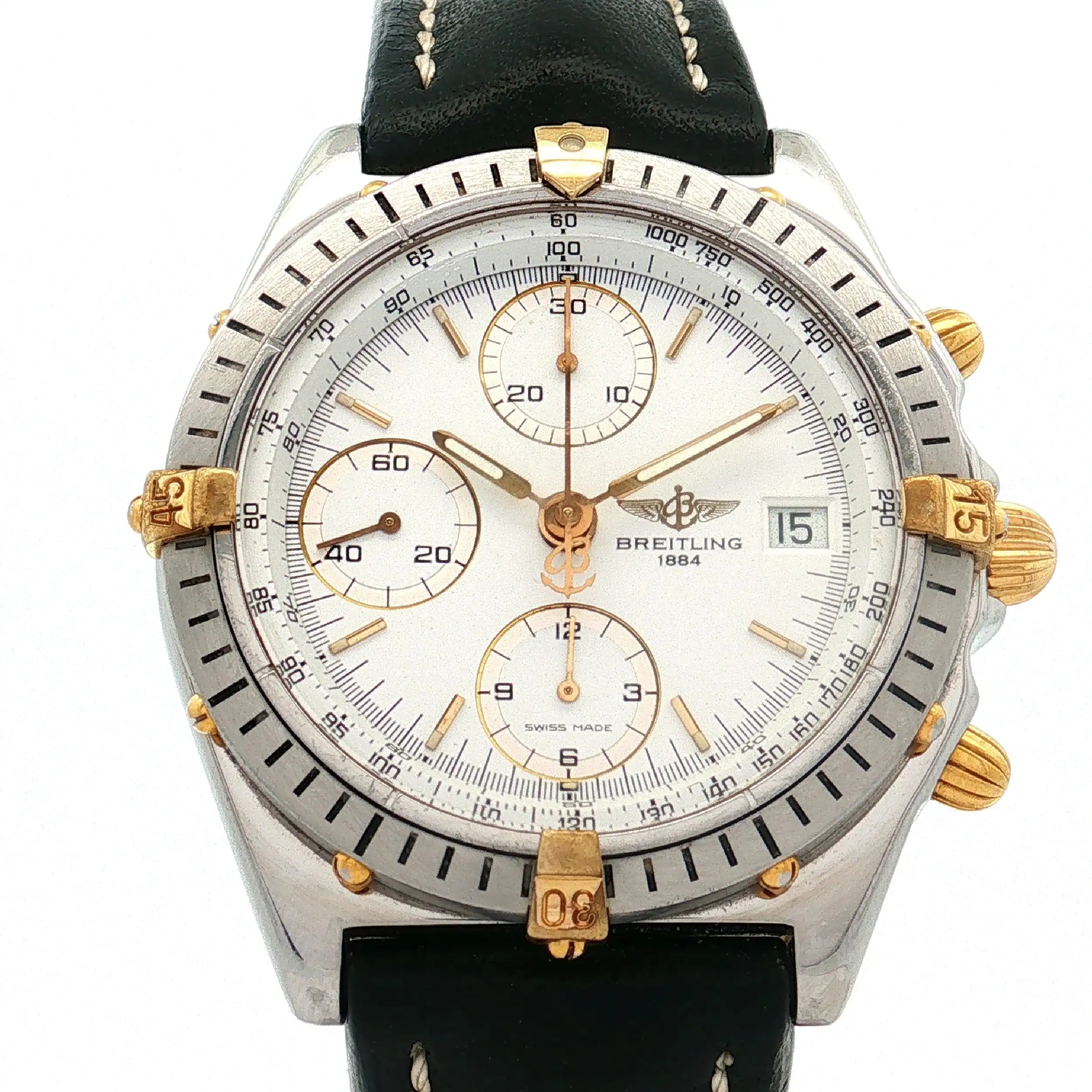 Herrenuhr Breitling Chronomat Stahl/ Gold Chronograph