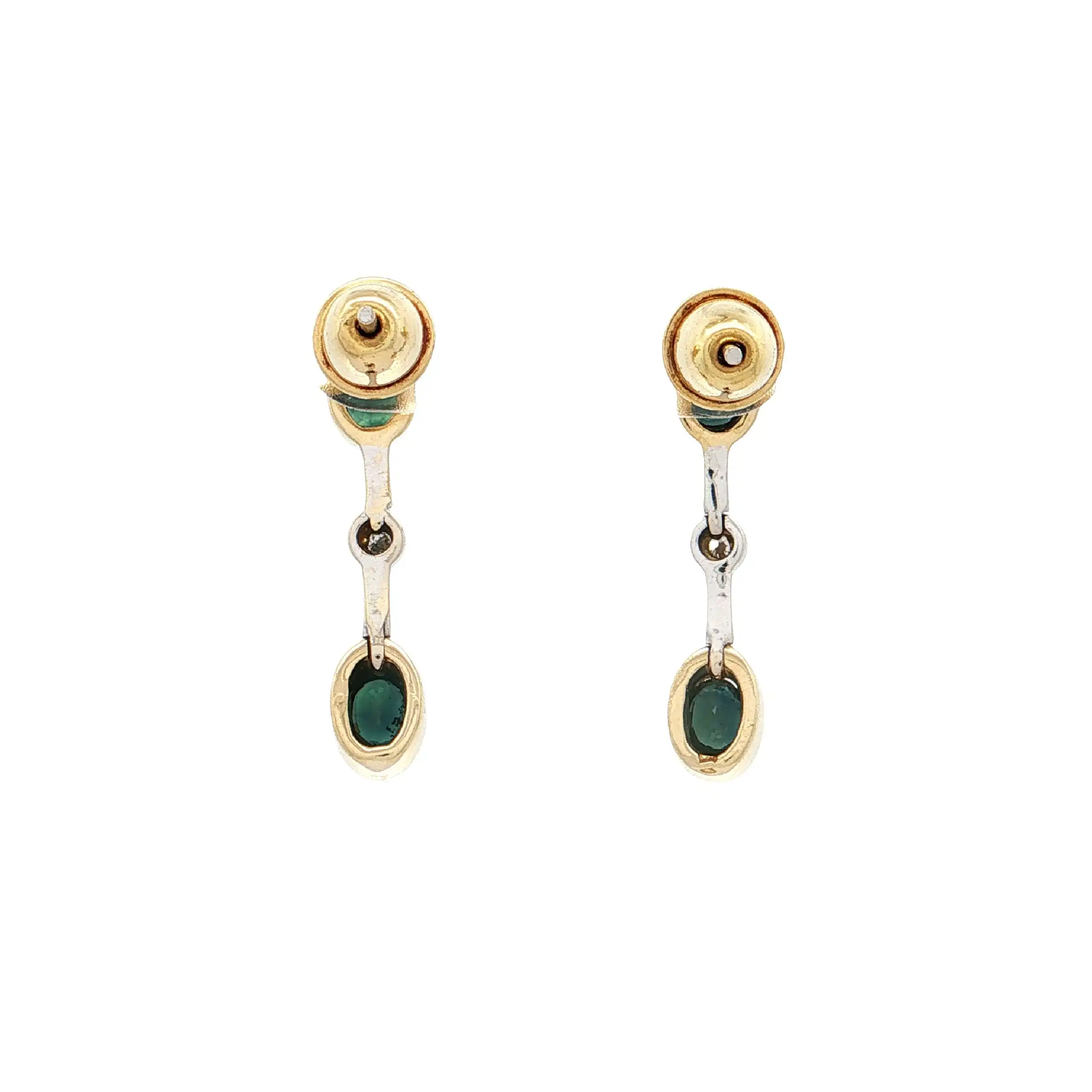 Ohrstecker Bicolor mit Saphiren und Brillanten Ohrstecker Bicolor mit Saphiren und Brillanten