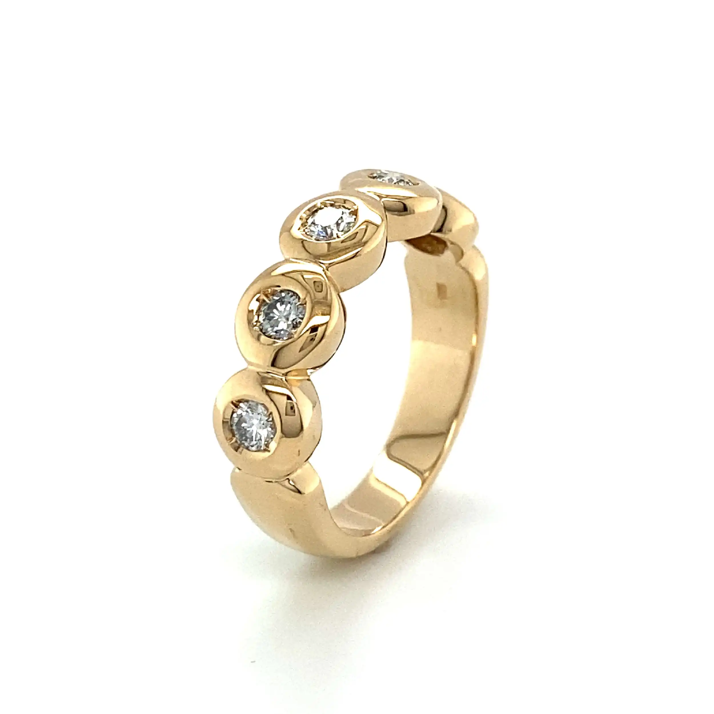 Ring Gelbgold mit 5 Brillanten ca. 0,8ct Ring Gelbgold mit 5 Brillanten ca. 0,8ct