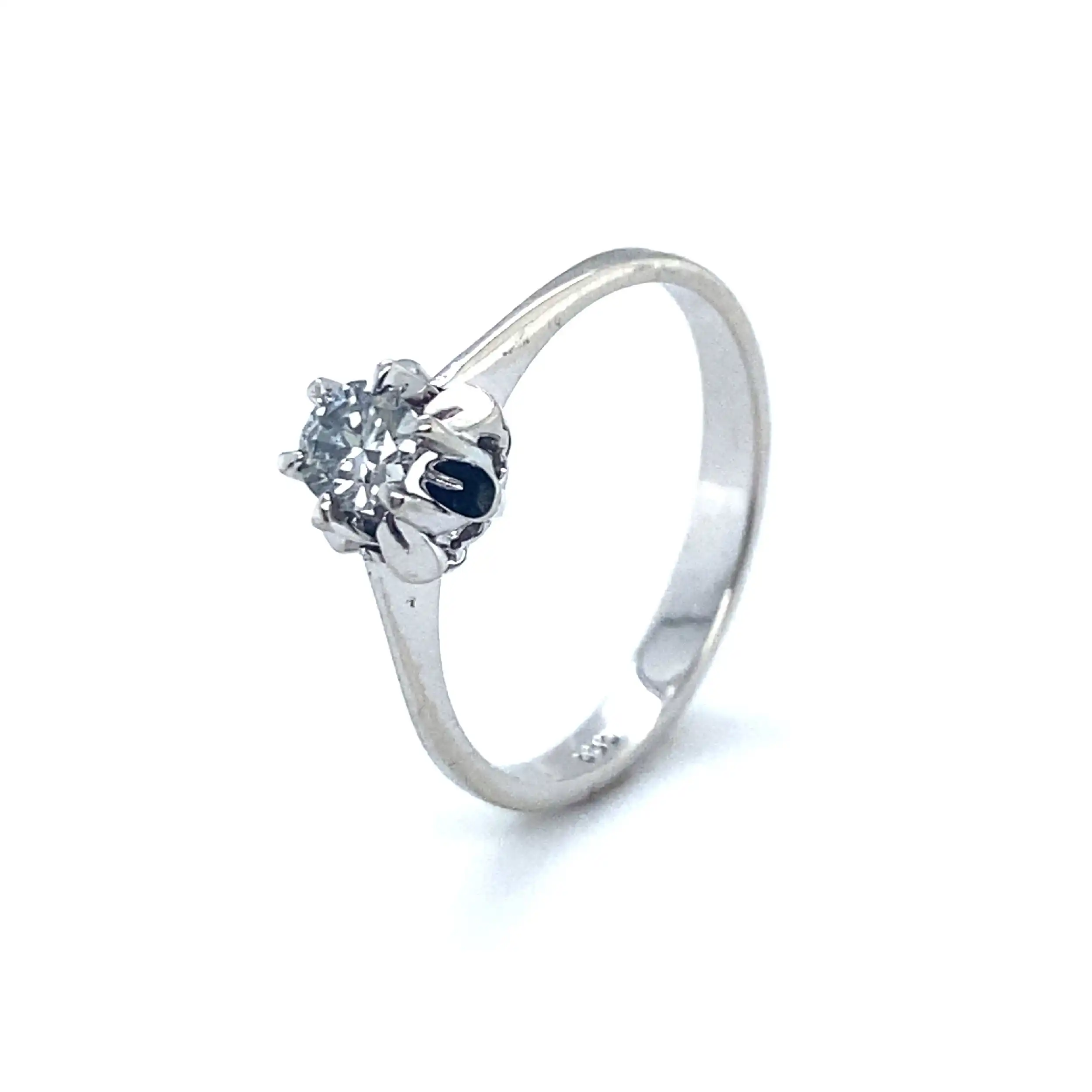 Ring Weißgold mit Brillant Ring Weißgold mit Brillant