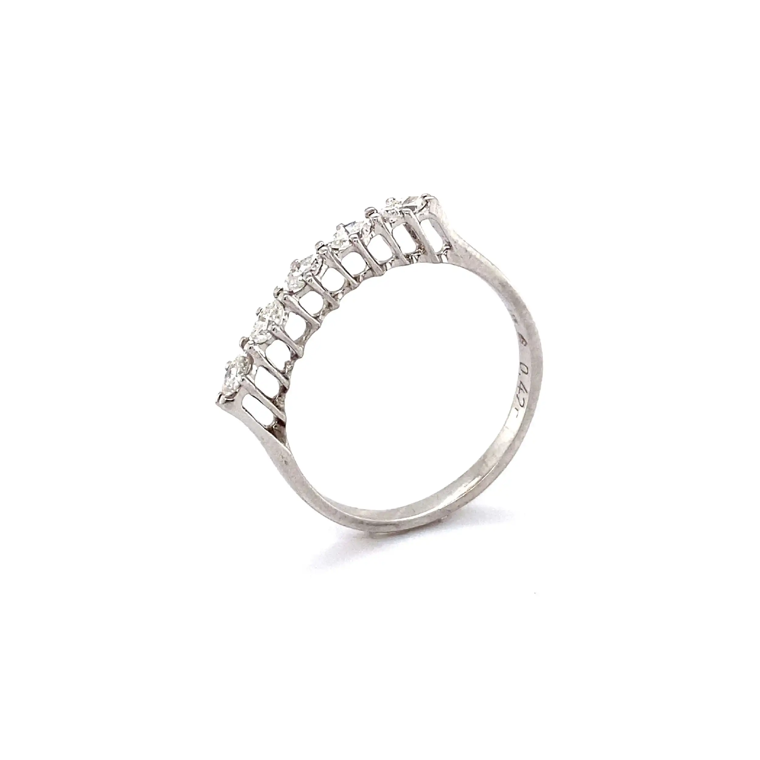 Ring Weißgold mit Brillanten, graviert mit 0,42ct Ring Weißgold mit Brillanten, graviert mit 0,42ct