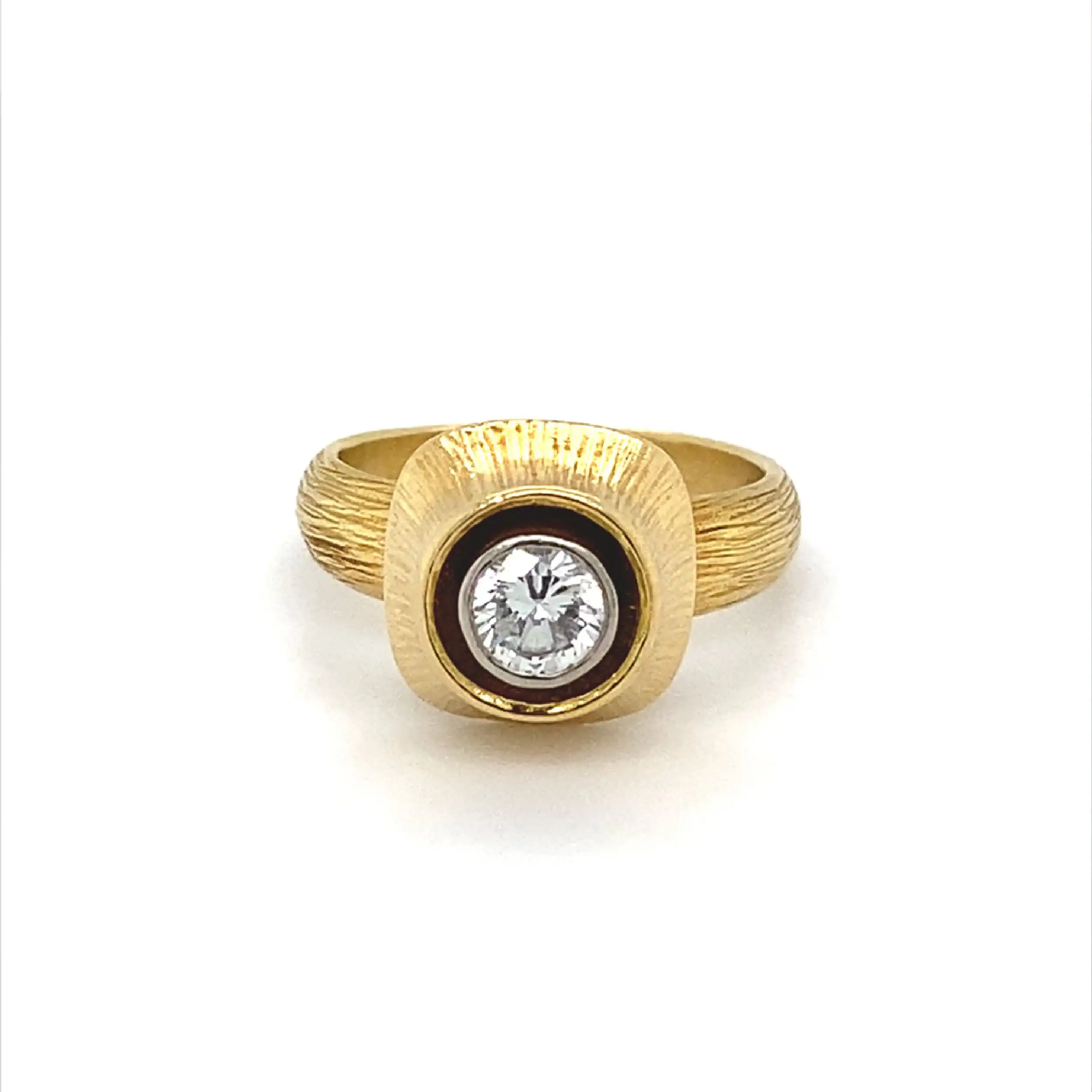 Ring Bicolor mit Brillant Ring Bicolor mit Brillant