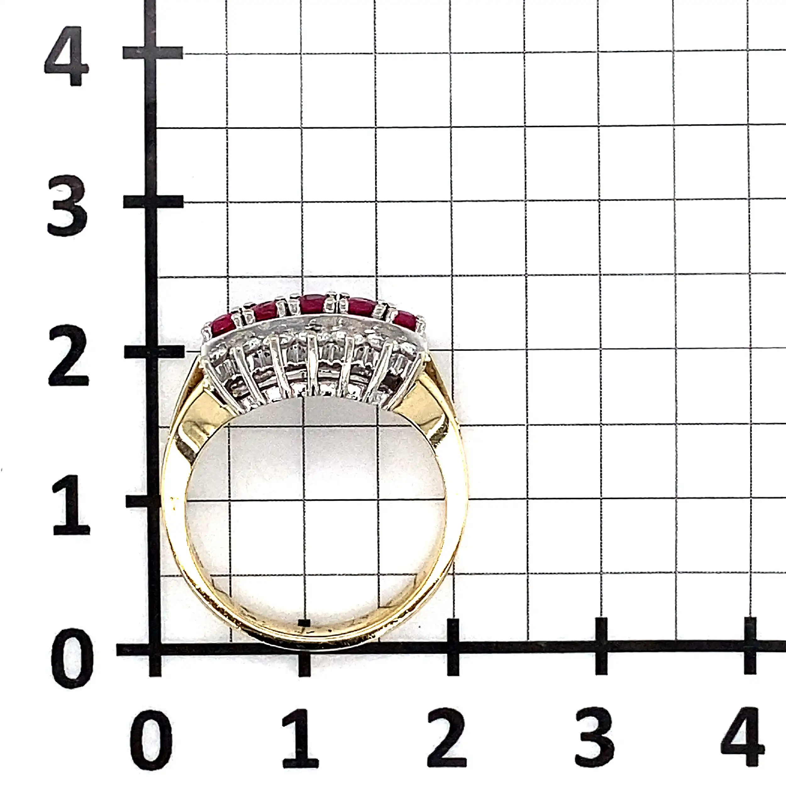 Ring Bicolor mit Rubinen und Brillanten Ring Bicolor mit Rubinen und Brillanten