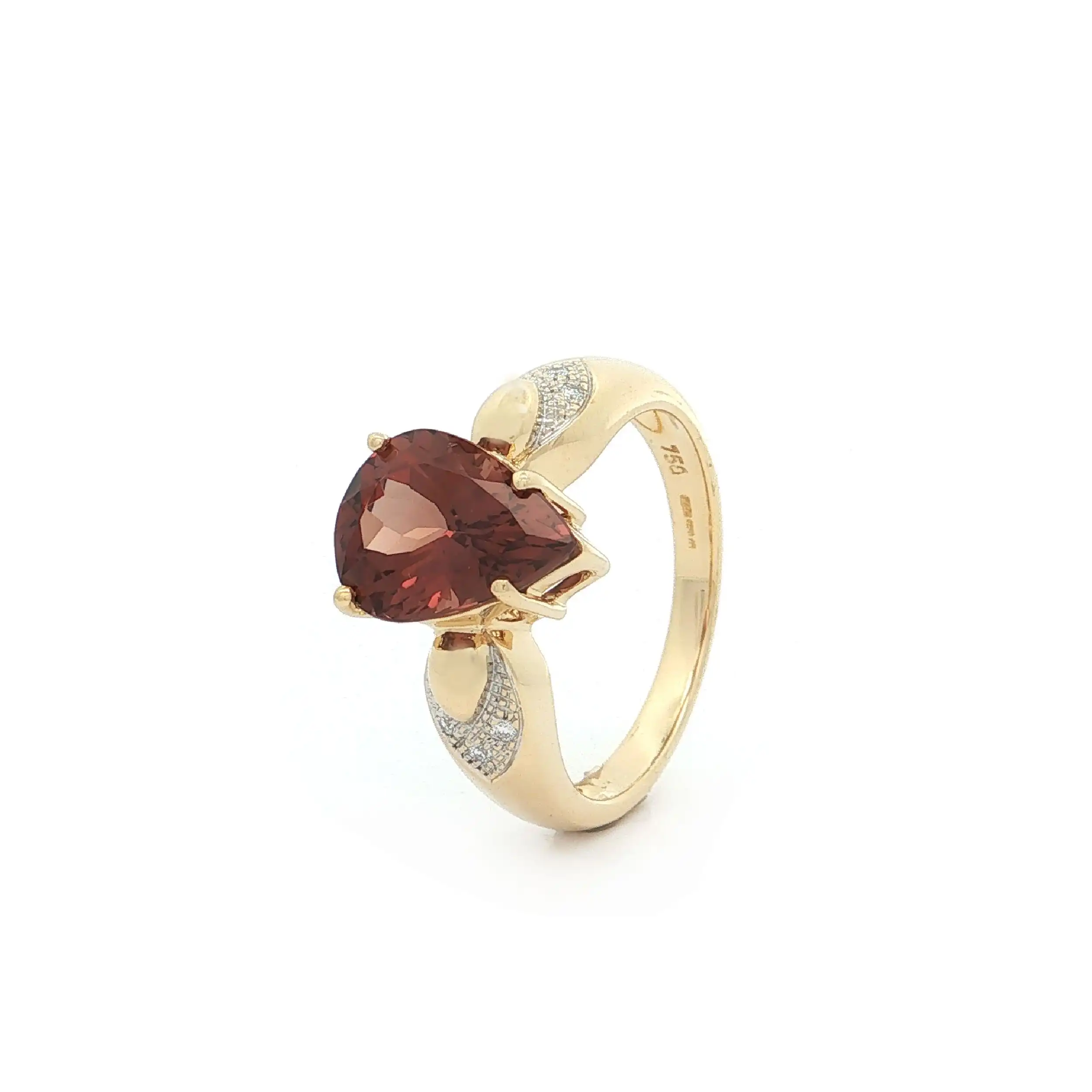 Ring Bicolor mit Farbwechselgranat und Brillanten Ring Bicolor mit Farbwechselgranat und Brillanten