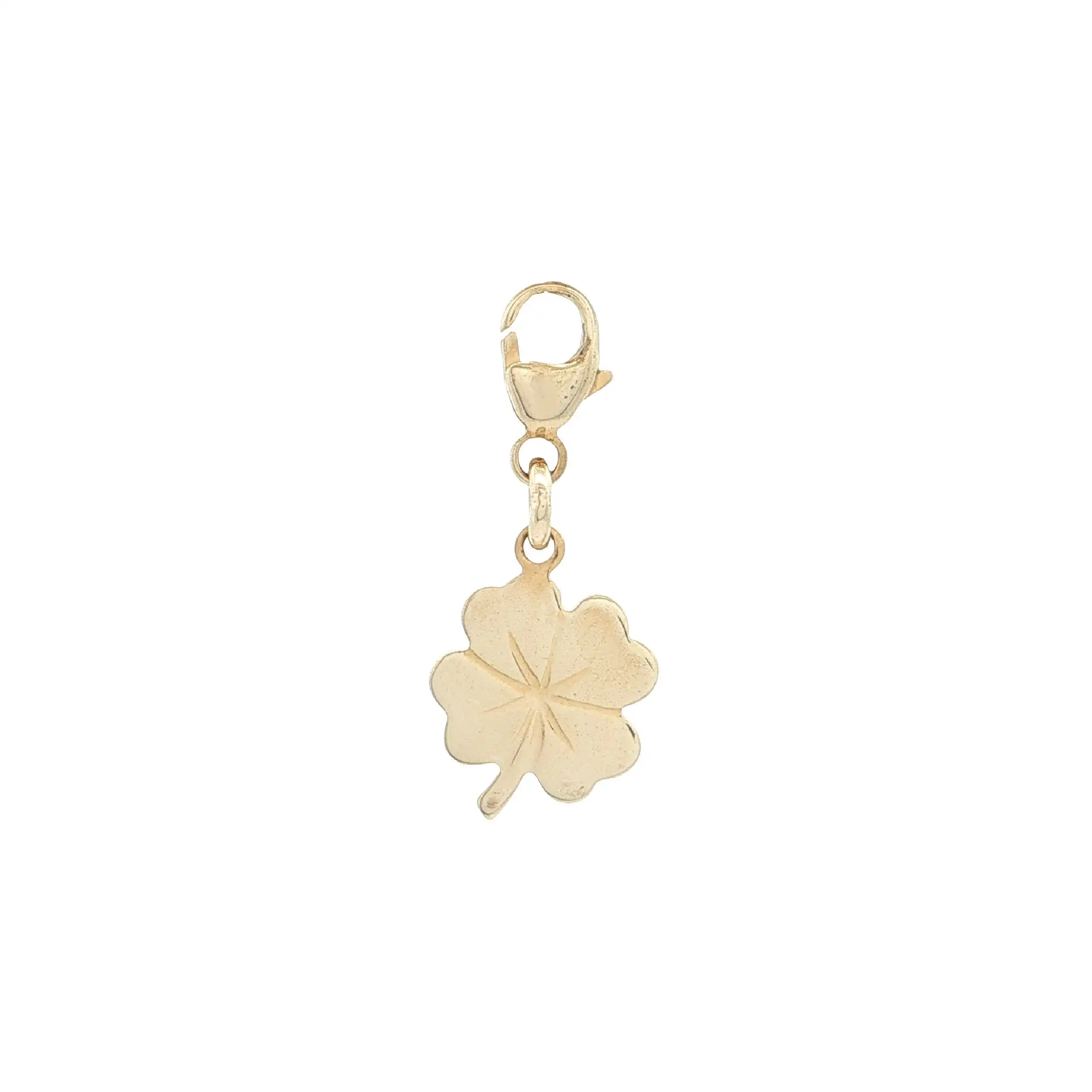 Anhänger / Charm mit Karabinerverschluss Gelbgold Kleeblatt Anhänger / Charm mit Karabinerverschluss Gelbgold Kleeblatt