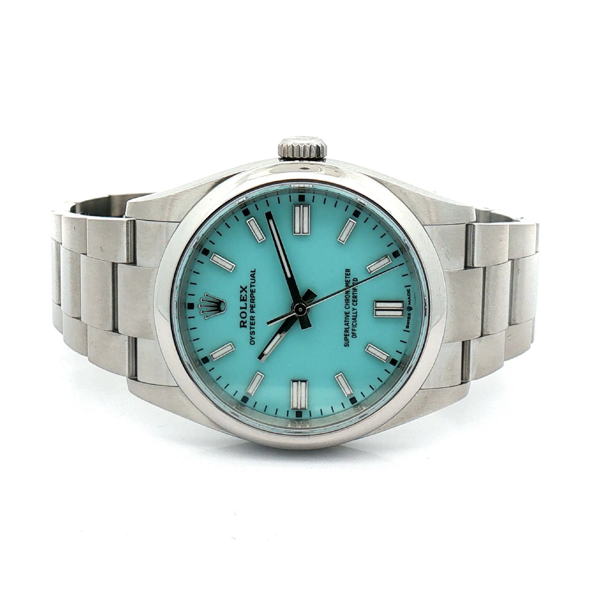 Herrenuhr Rolex Oyster Perpetual 36 Türkis im Full Set Herrenuhr Rolex Oyster Perpetual 36 Türkis im Full Set