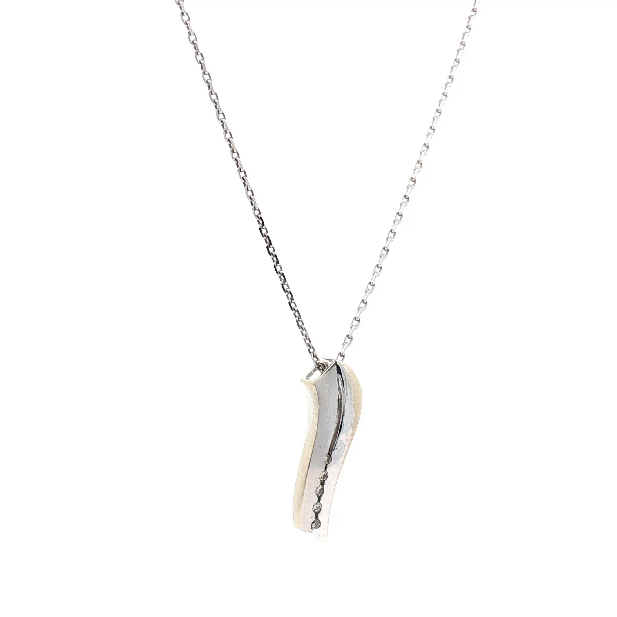 Kette Weißgold mit Anhänger und Brillanten Kette Weißgold mit Anhänger und Brillanten