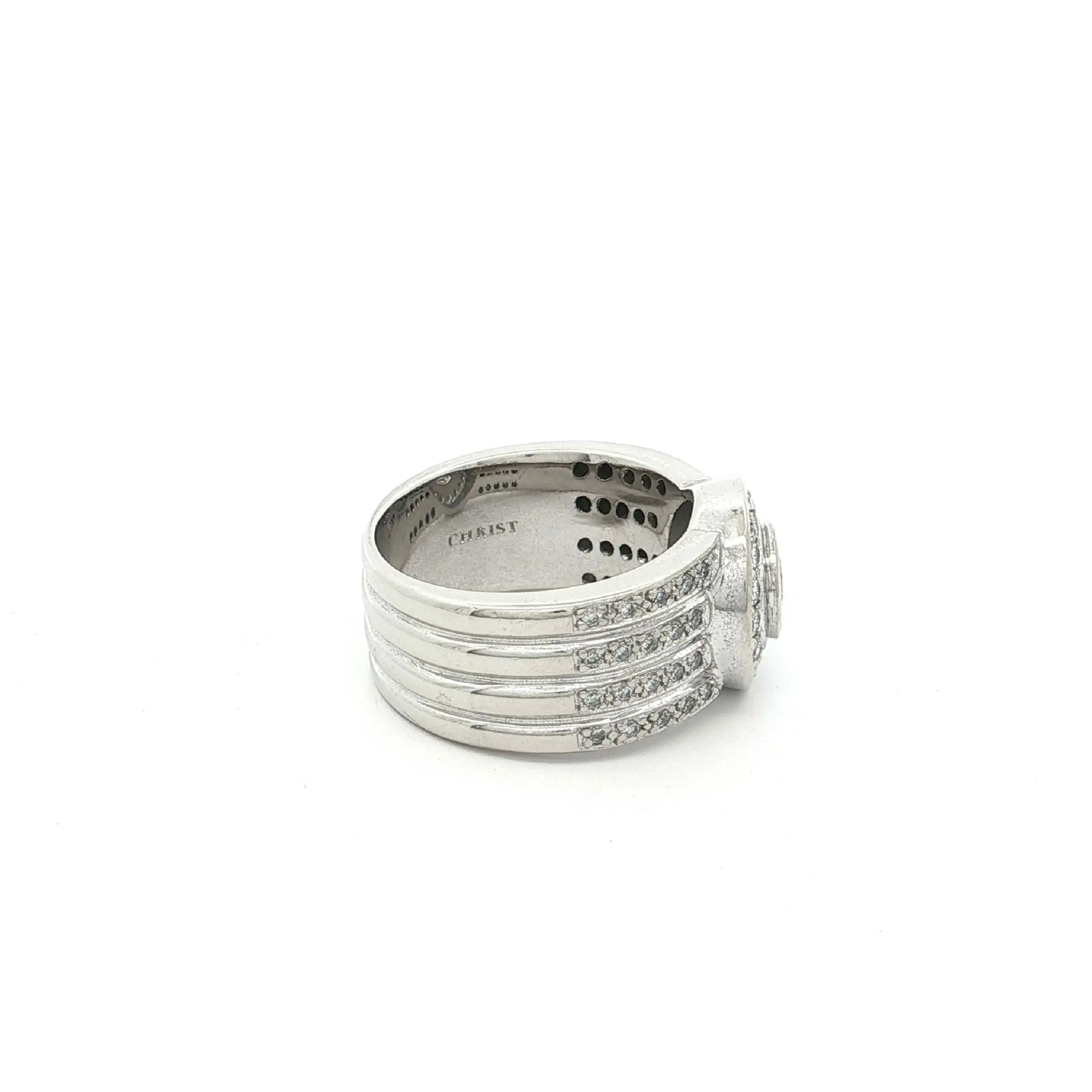 Ring Weißgold mit Brillanten "Christ" Ring Weißgold mit Brillanten "Christ"