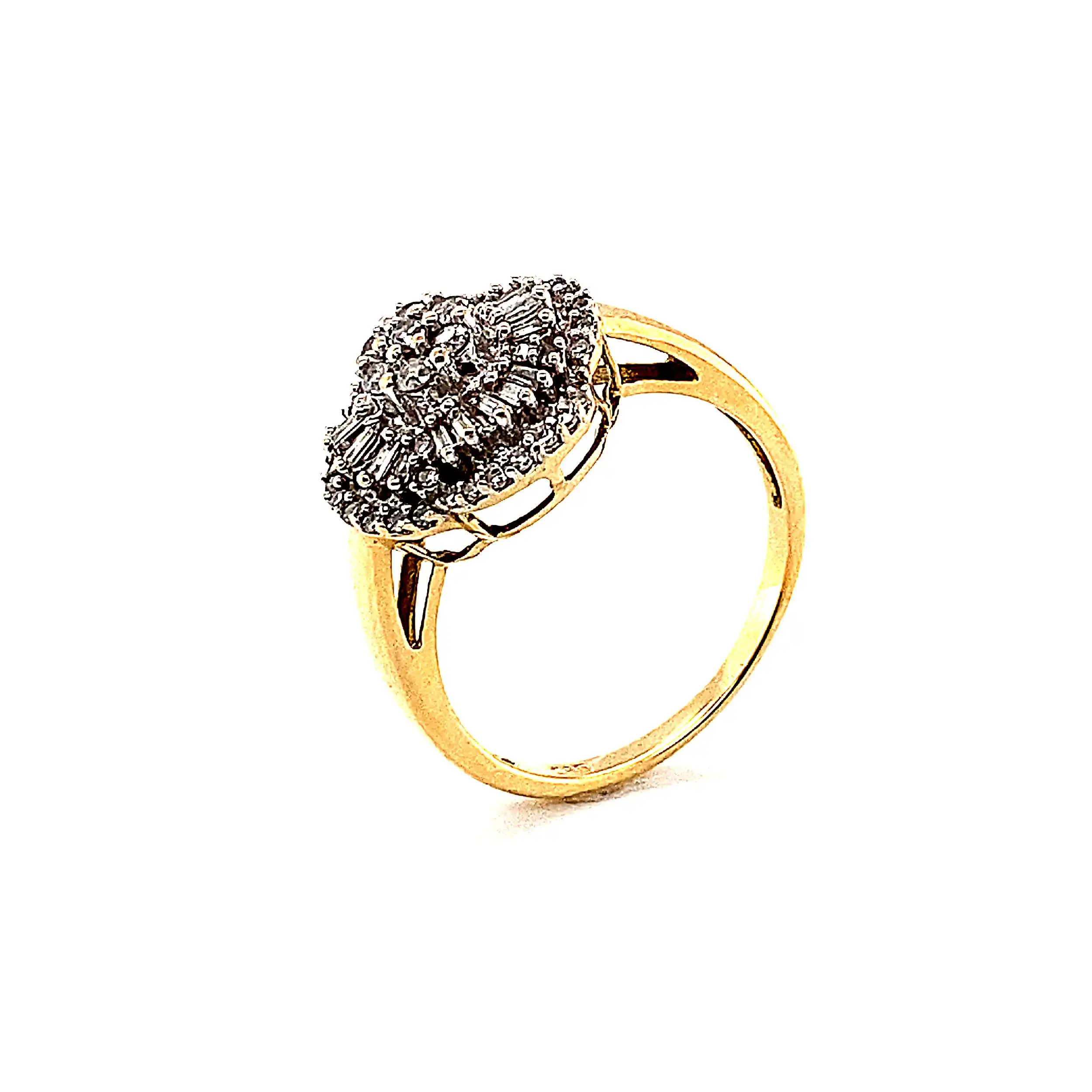 Ring Bicolor mit Brillanten und Diamanten