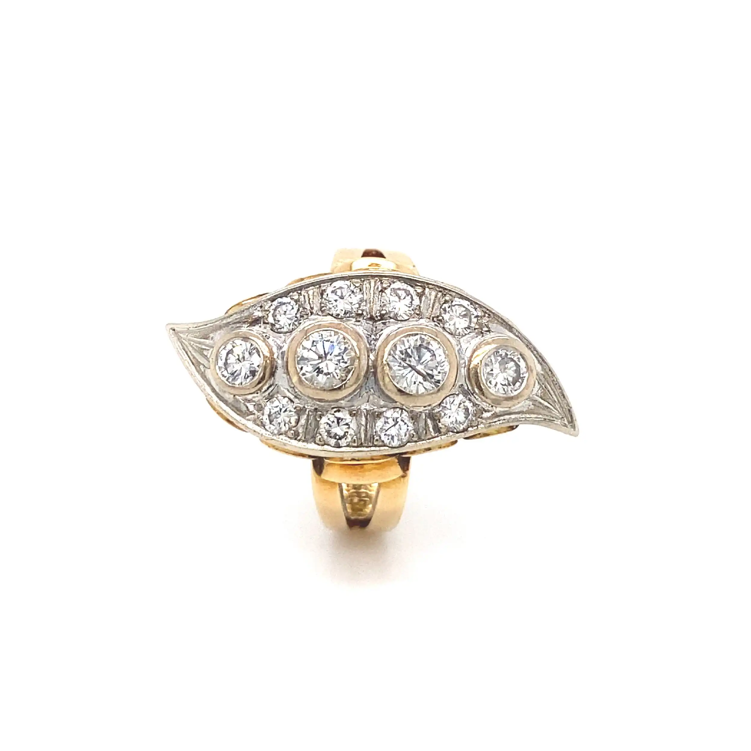 Ring Bicolor mit Brillanten