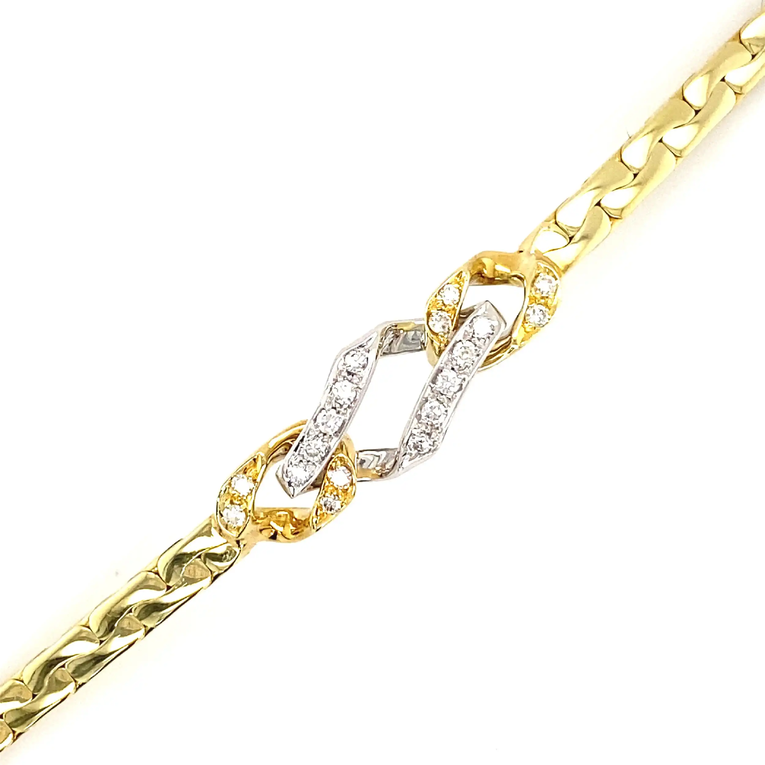 Armband bicolor mit Brillanten Armband bicolor mit Brillanten