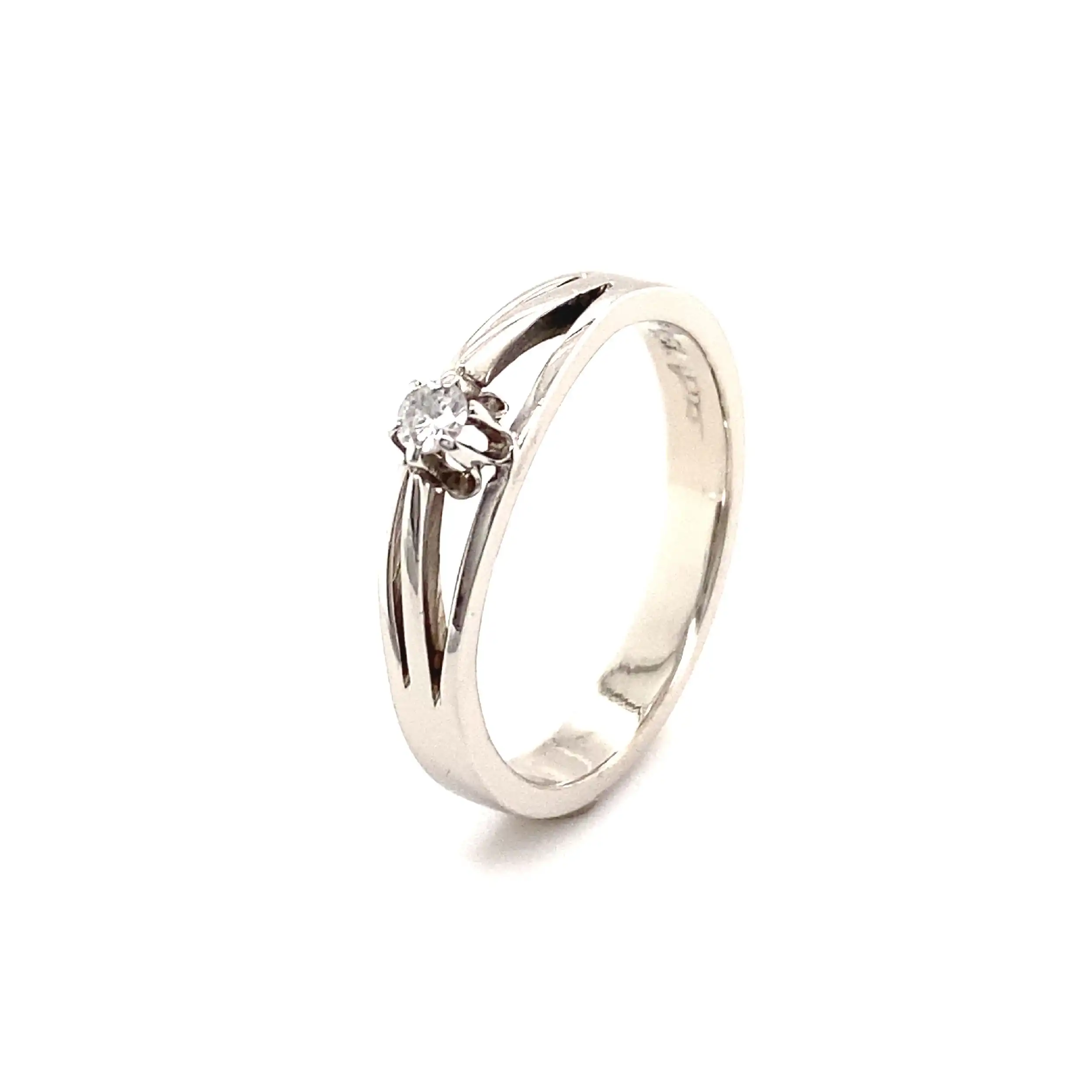 Ring Weißgold mit Brillant Ring Weißgold mit Brillant