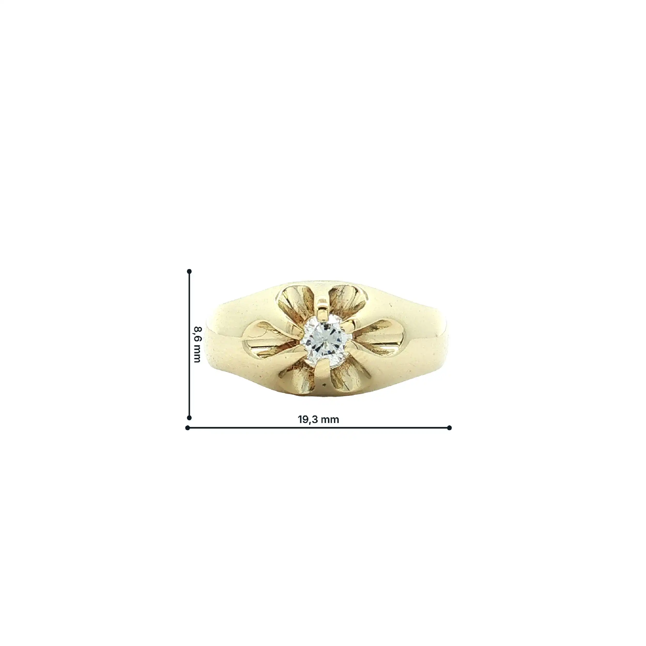 Ring Gelbgold mit Solitär Brillant Ring Gelbgold mit Solitär Brillant