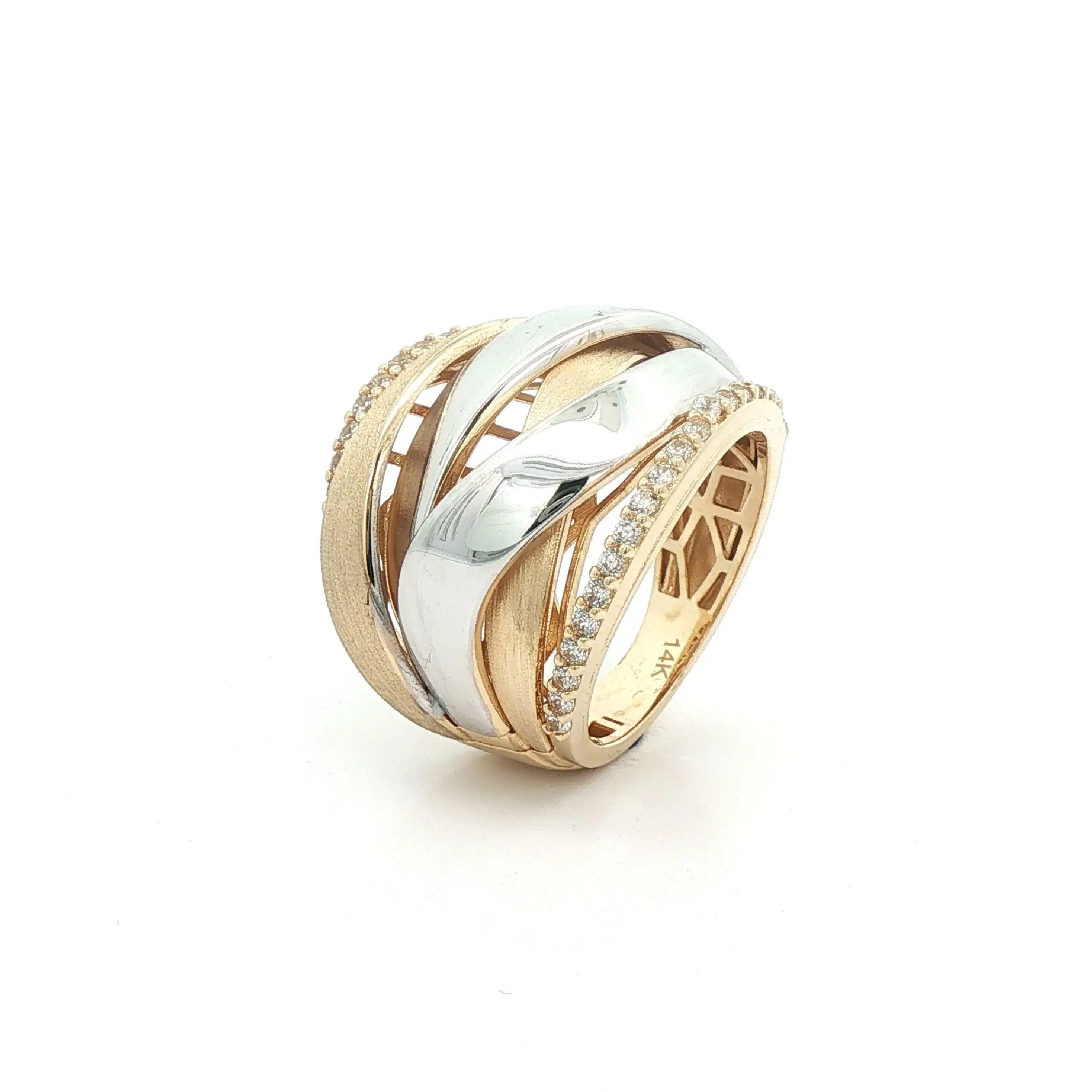 Ring Bicolor mit Zirkonia