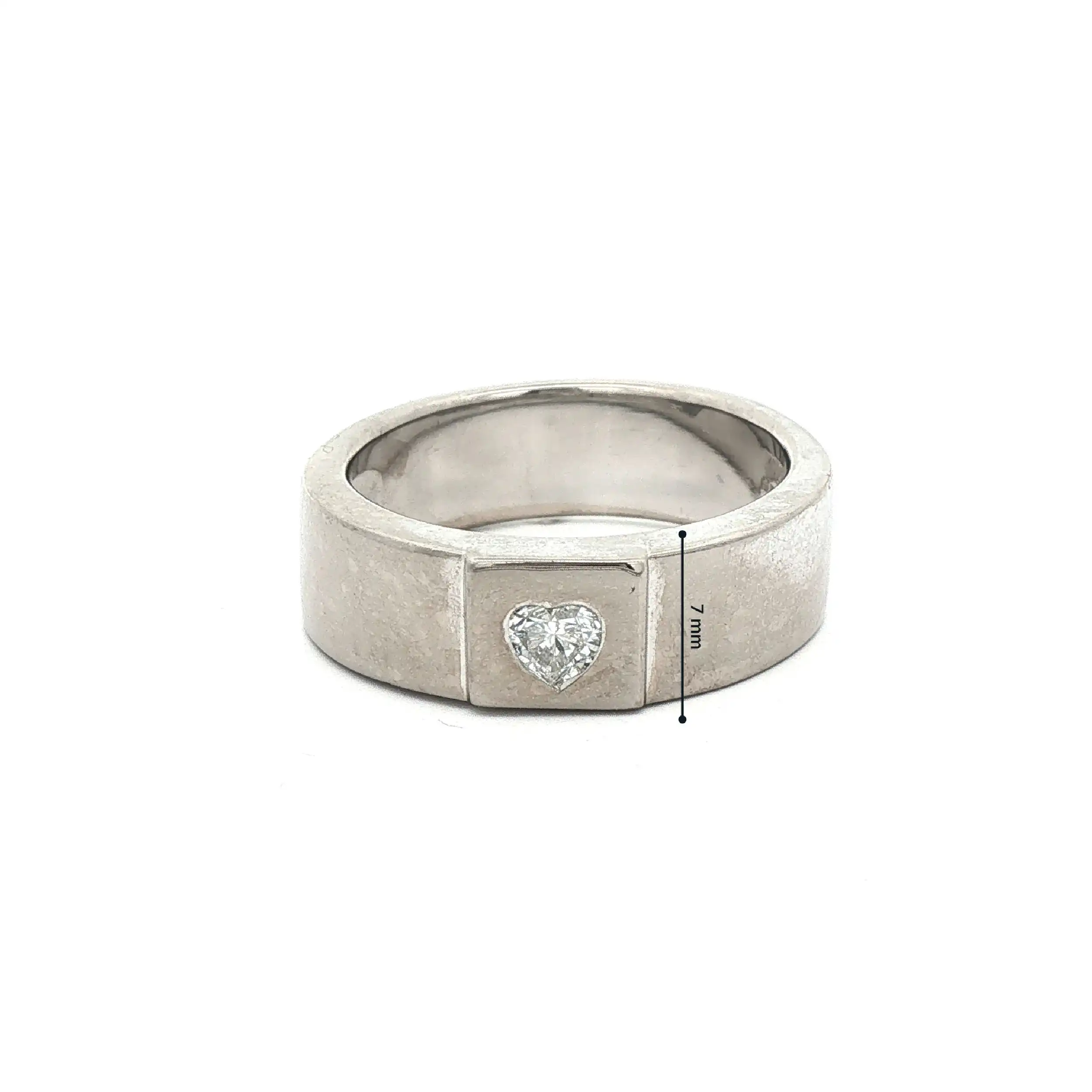 Ring Weißgold mit Brillant Herzchen