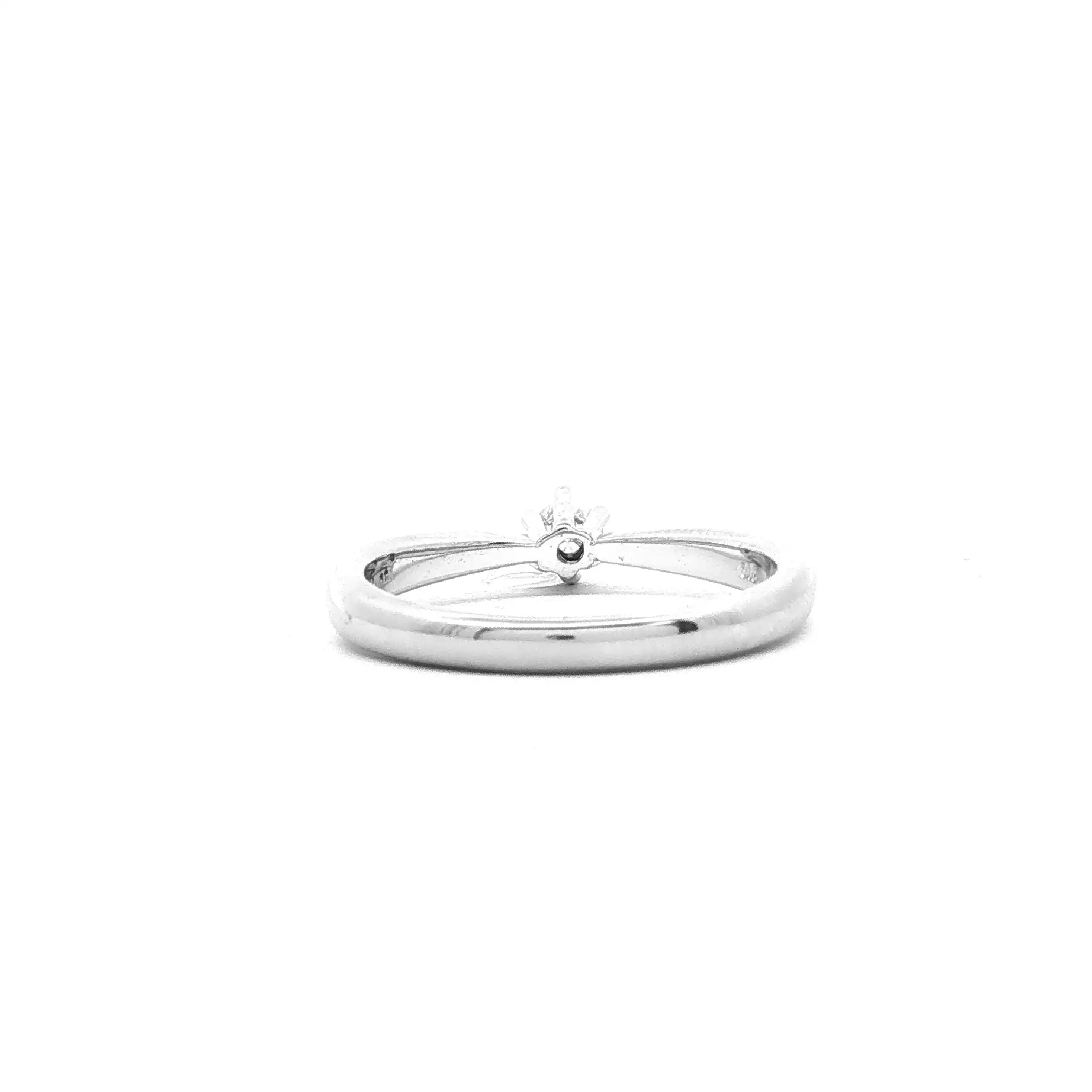 Ring Weißgold mit Brillant Solitär, graviert mit 0,20ct