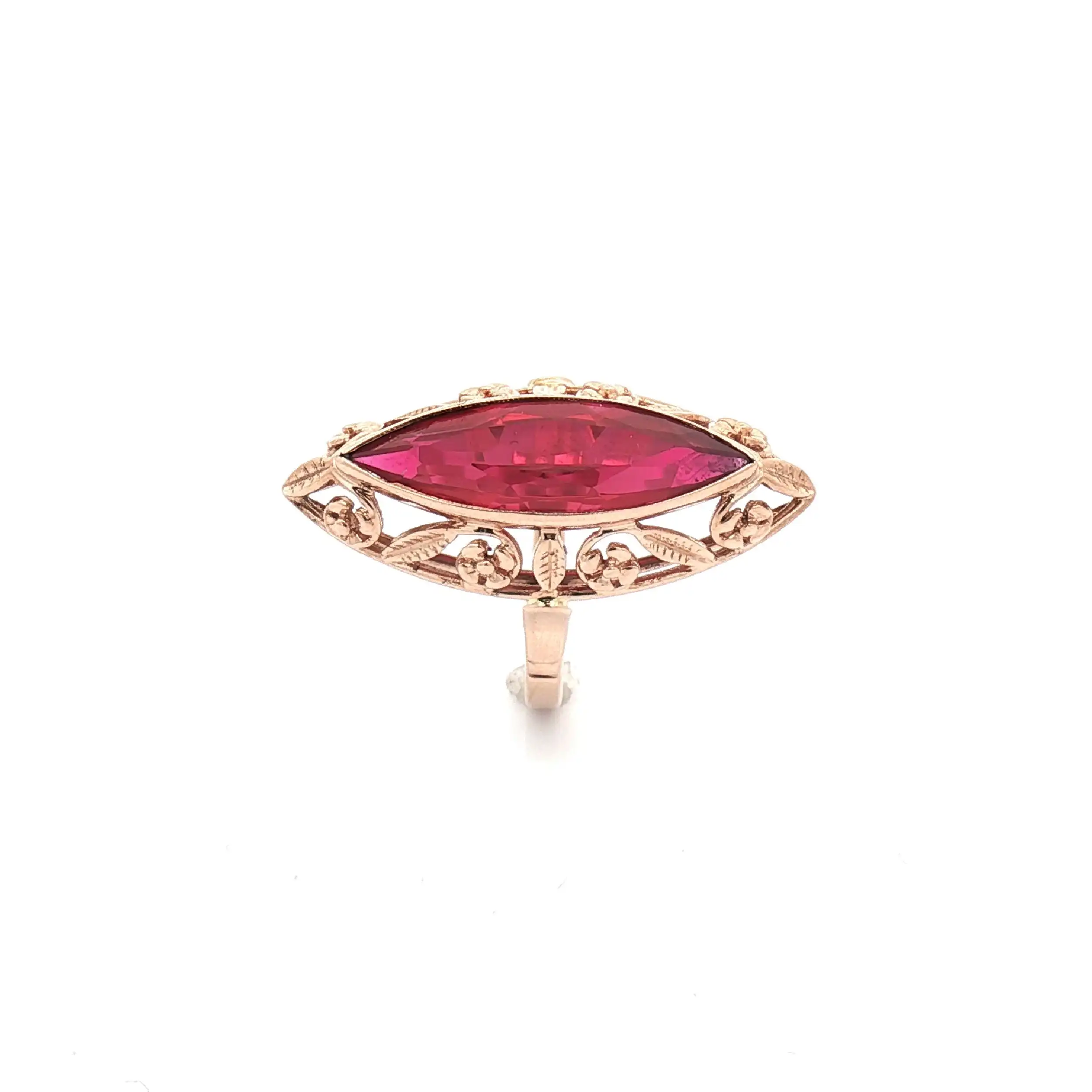 Ring Rotgold mit rotem Farbstein Ring Rotgold mit rotem Farbstein