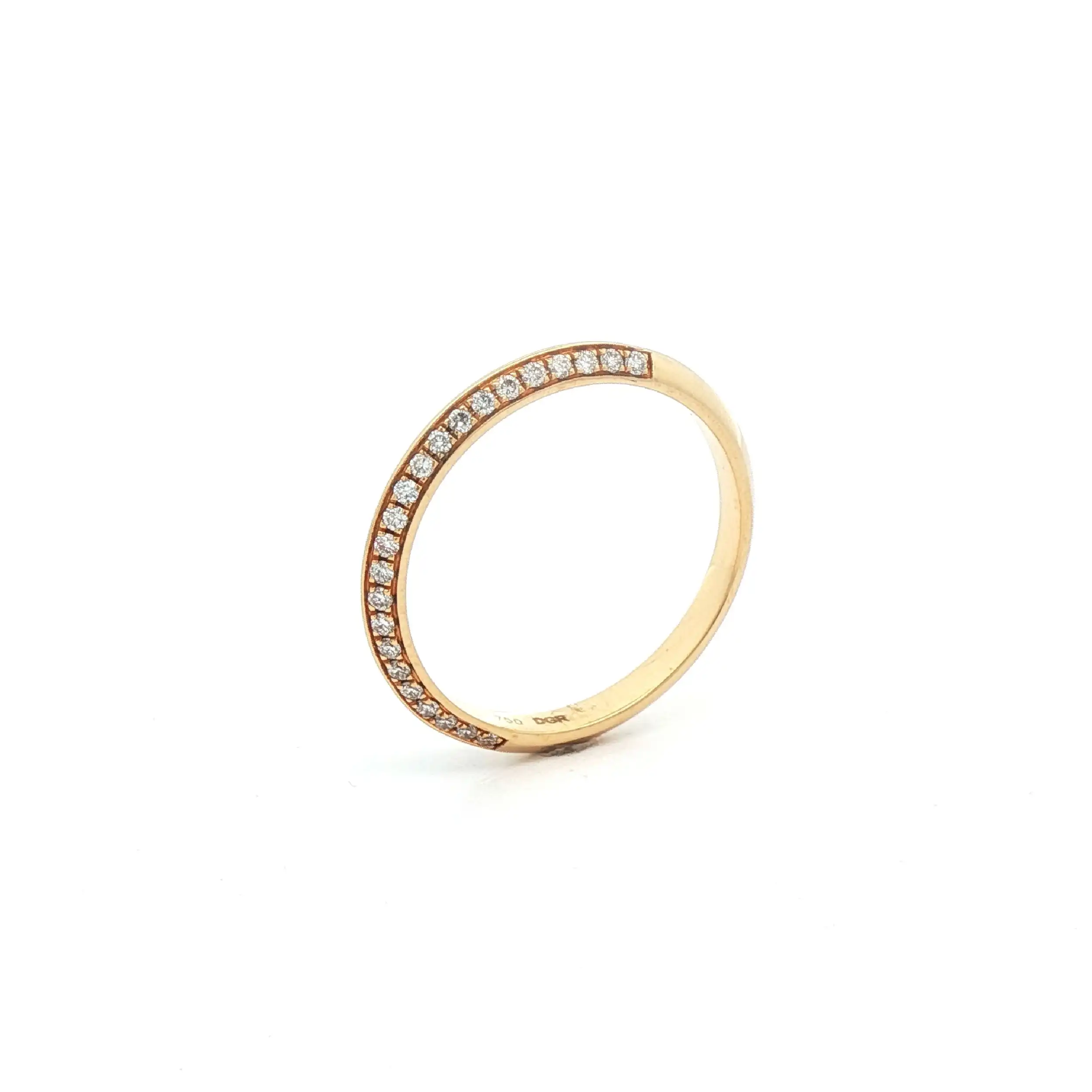 Halbmemoryring Gelbgold mit Brillanten