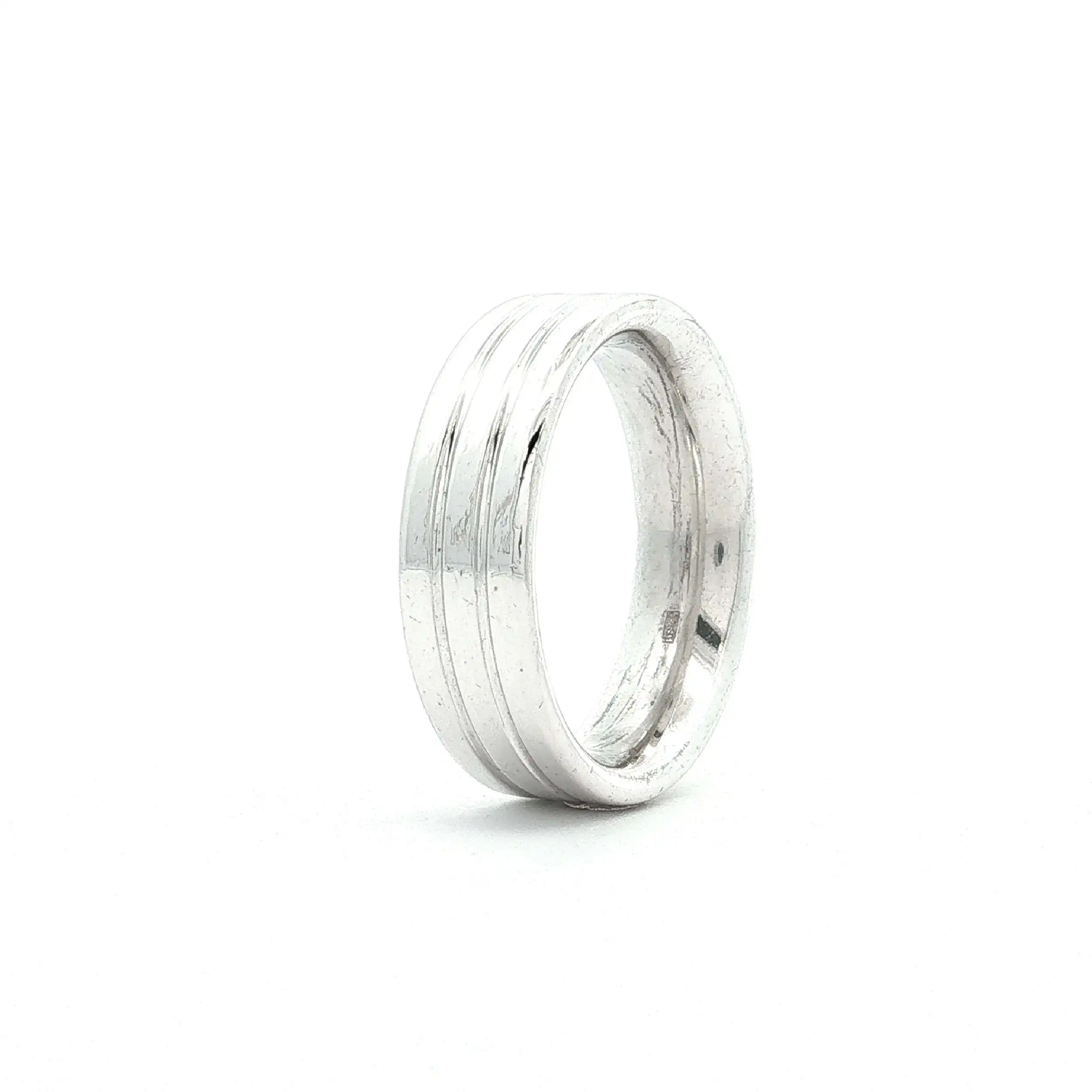 Ring Silber Rillen Ring Silber Rillen