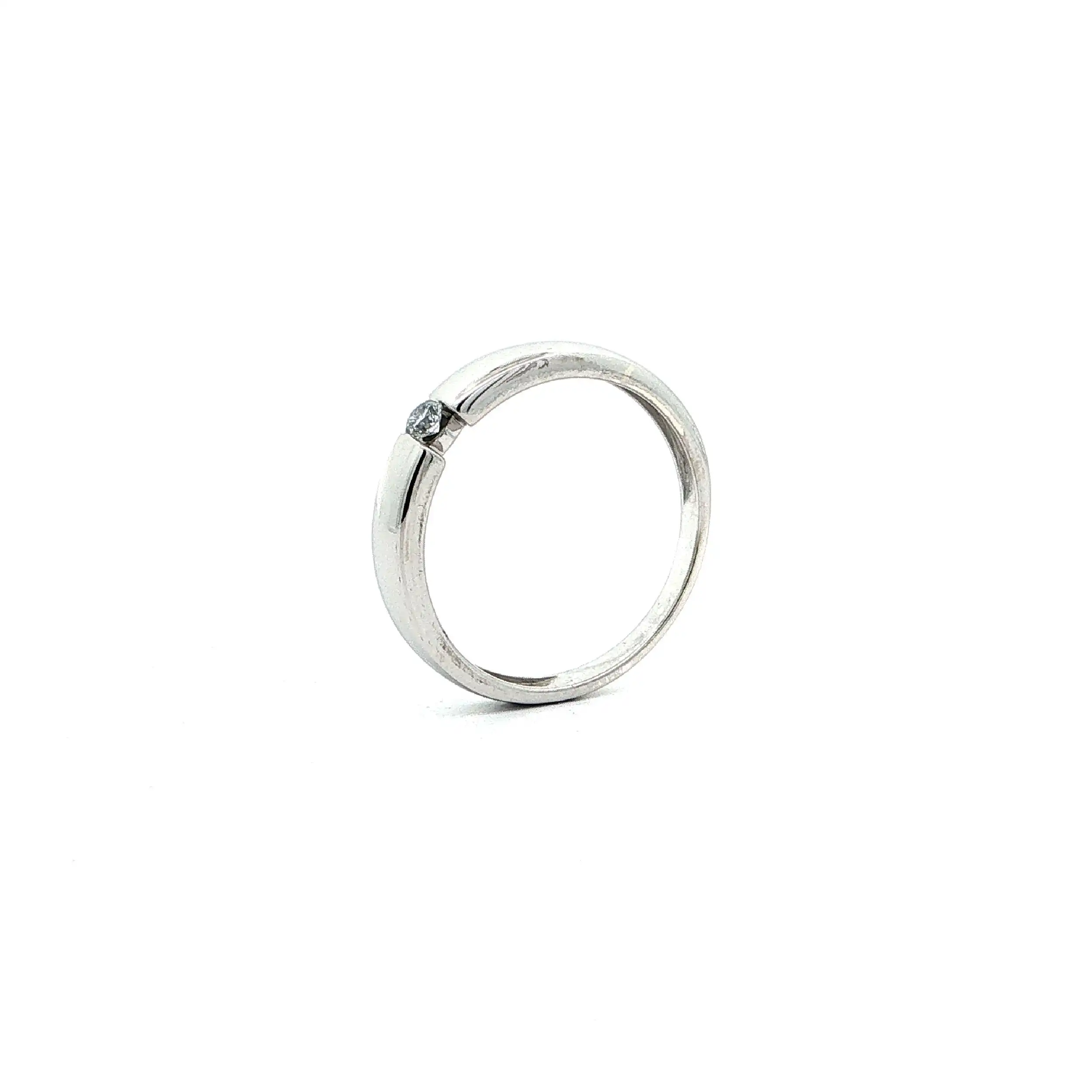 Ring Weißgold mit Brillant & Schmuckpass Ring Weißgold mit Brillant & Schmuckpass
