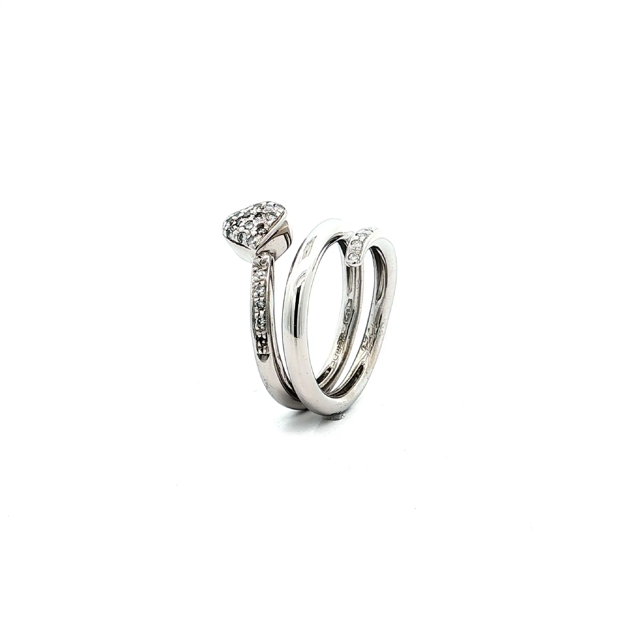 Ring Weißgold mit Brillanten & originalem Zertifikat von Wempe Ring Weißgold mit Brillanten & originalem Zertifikat von Wempe