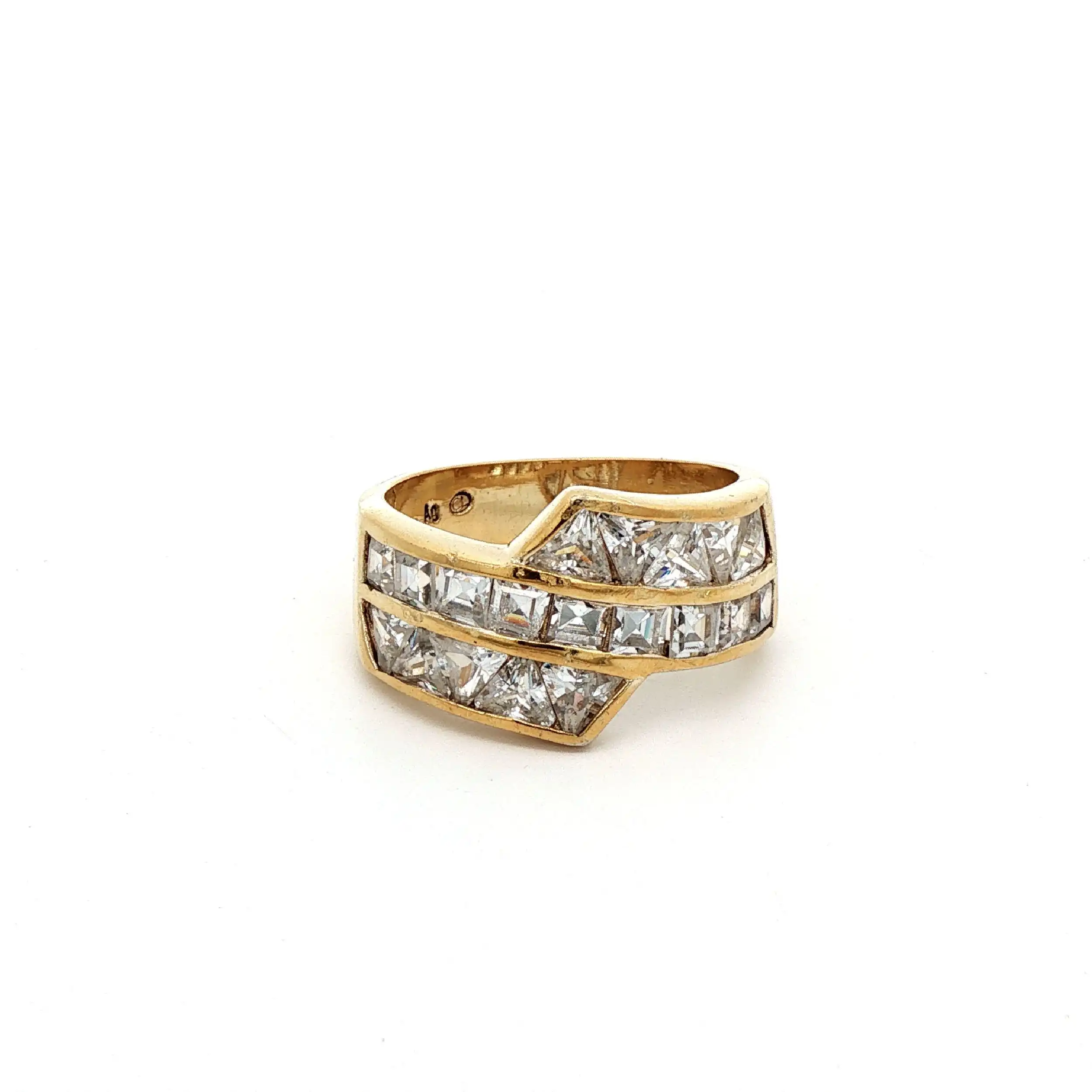 Ring Silber vergoldet mit Zirkonia Ring Silber vergoldet mit Zirkonia