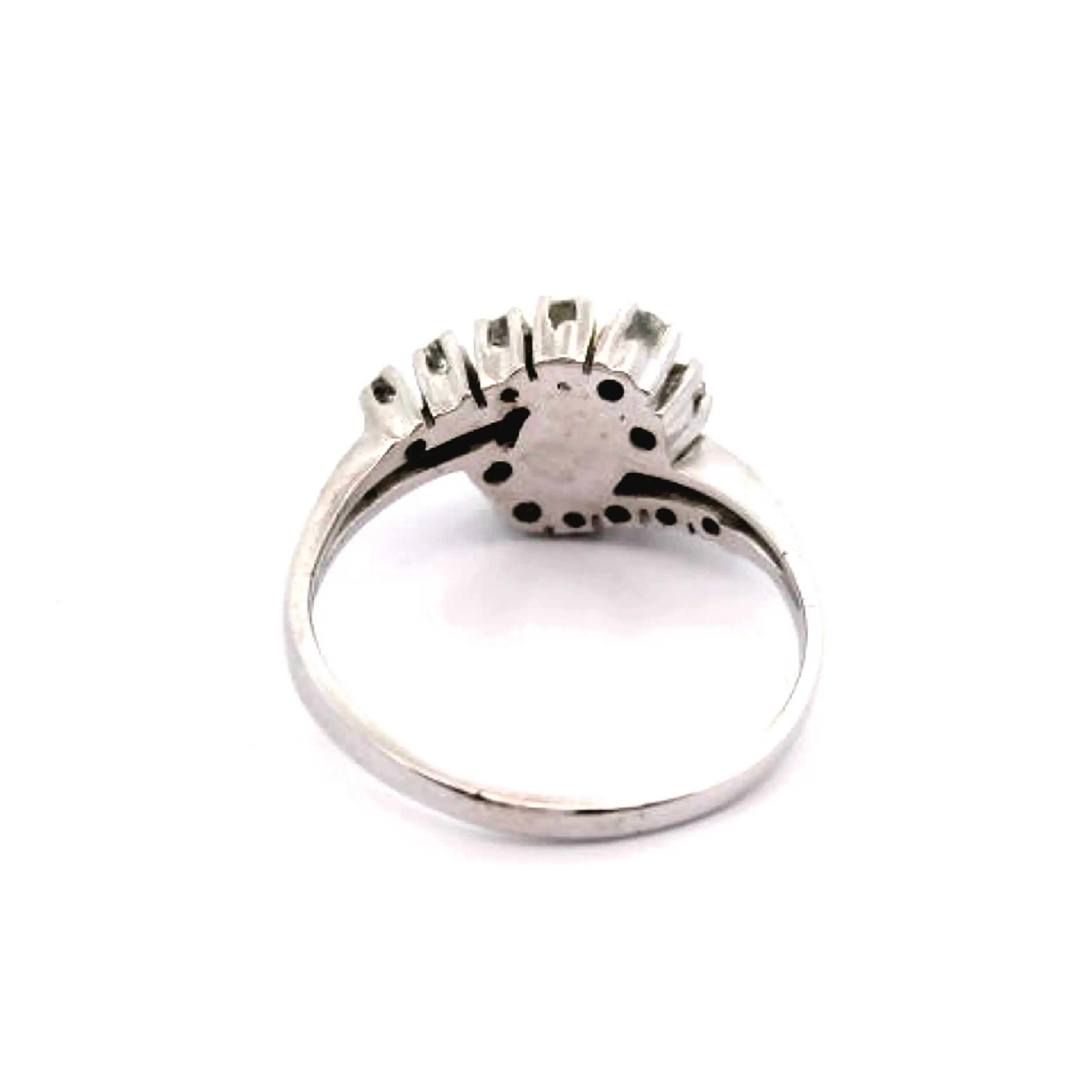 Ring Weißgold mit Perle und Diamanten Ring Weißgold mit Perle und Diamanten