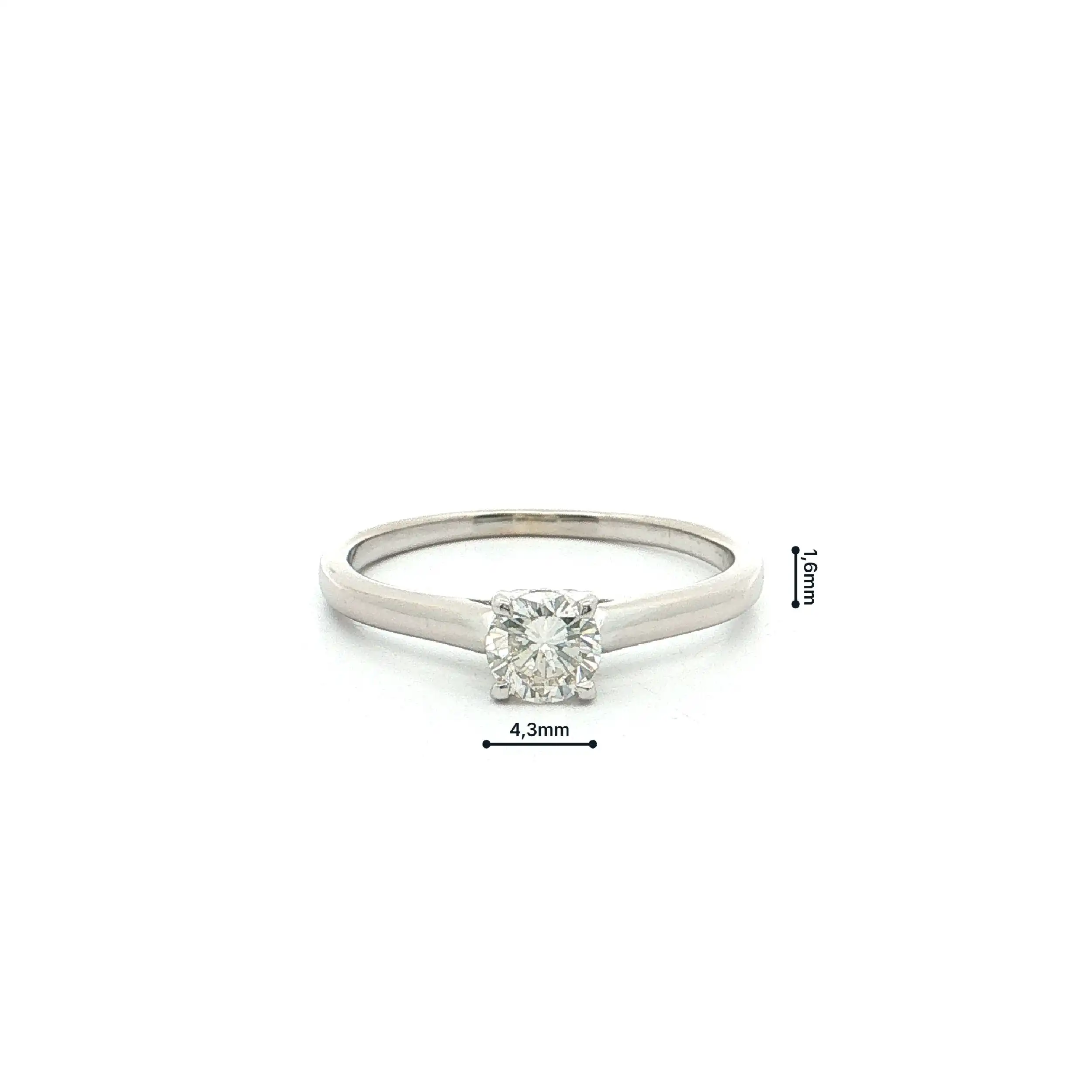 Solitärring Weißgold mit Brillant