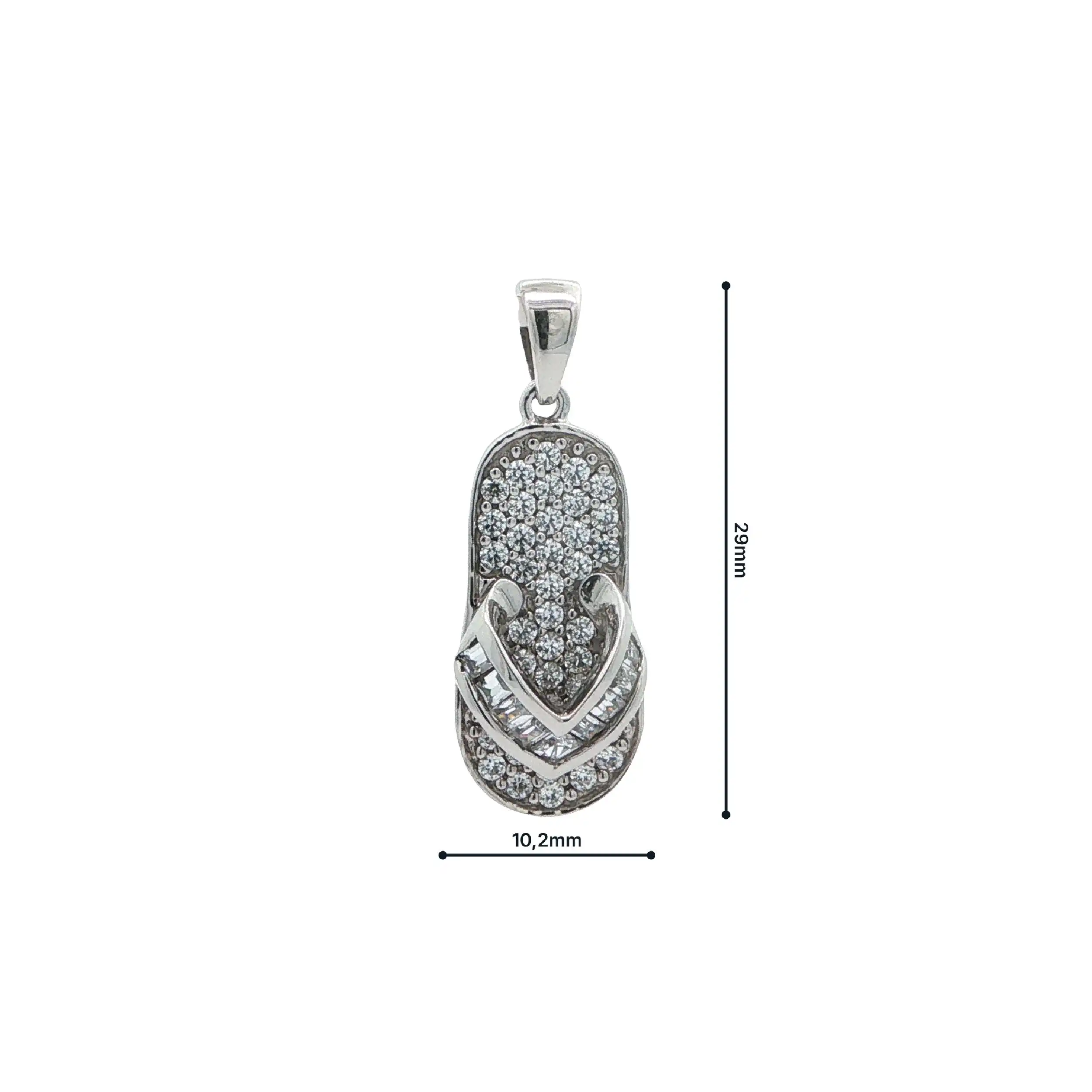 Anhänger Weißgold "Flipflop" mit Zirkonia