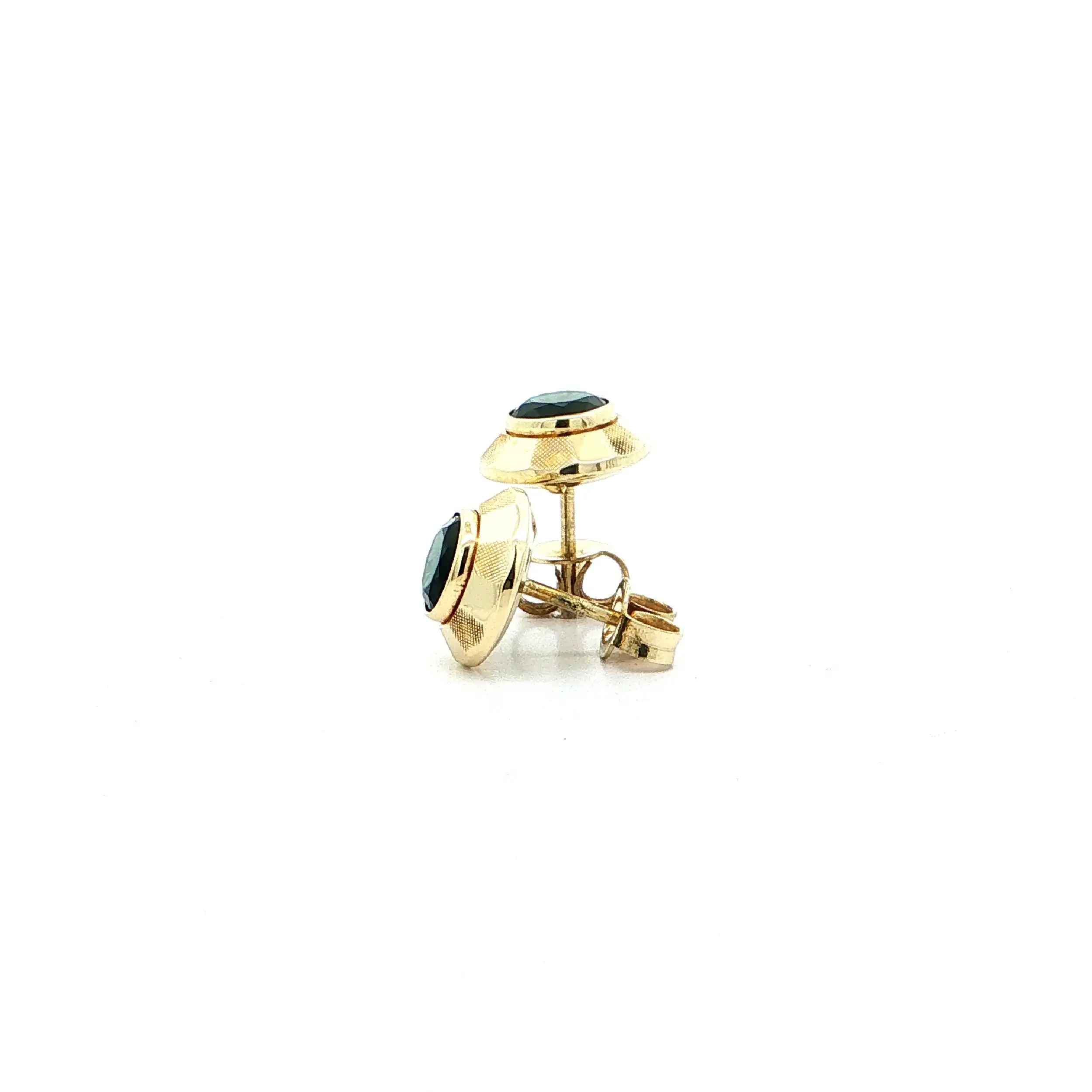 Ohrstecker Gelbgold mit Grossular Ohrstecker Gelbgold mit Grossular