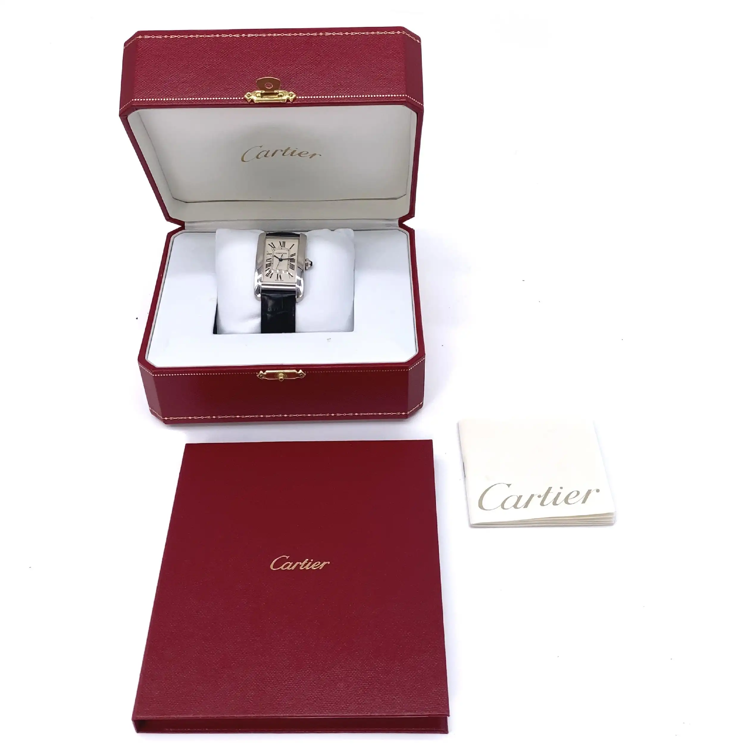 Herrenuhr Cartier Tank Americaine Weißgold Fullset Herrenuhr Cartier Tank Americaine Weißgold Fullset