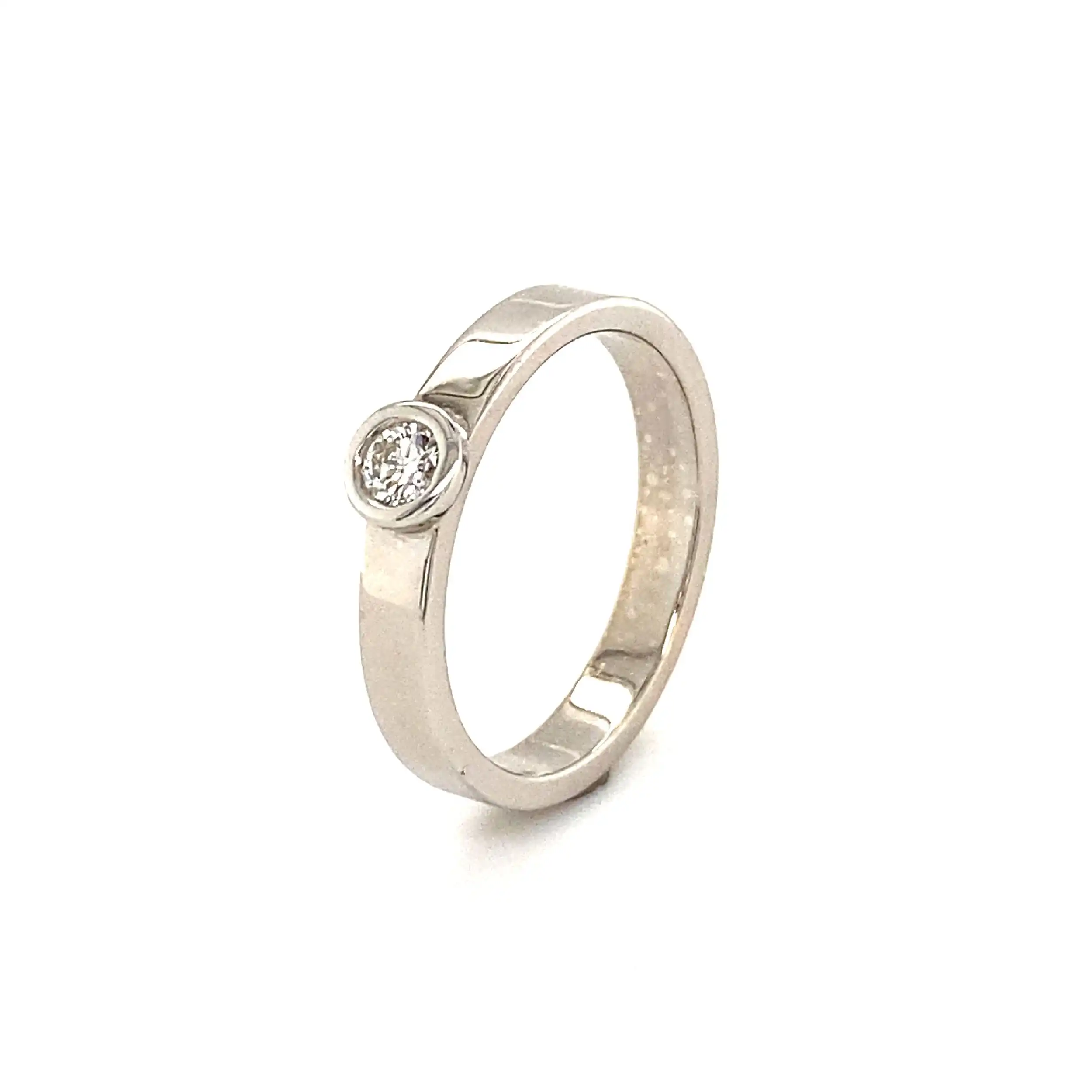 Ring Weißgold mit Brillant Ring Weißgold mit Brillant