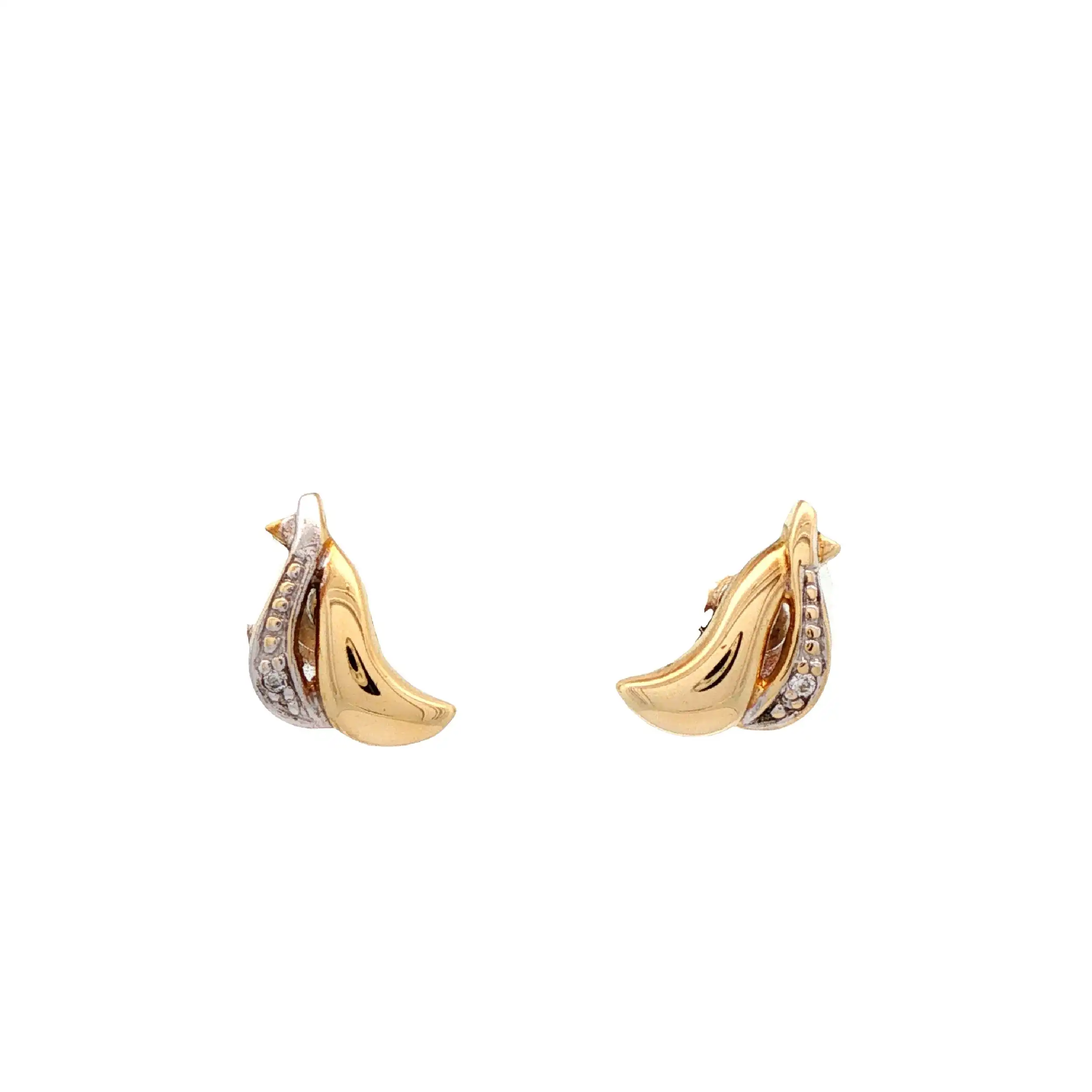 Ohrstecker Gelbgold mit Zirkonia