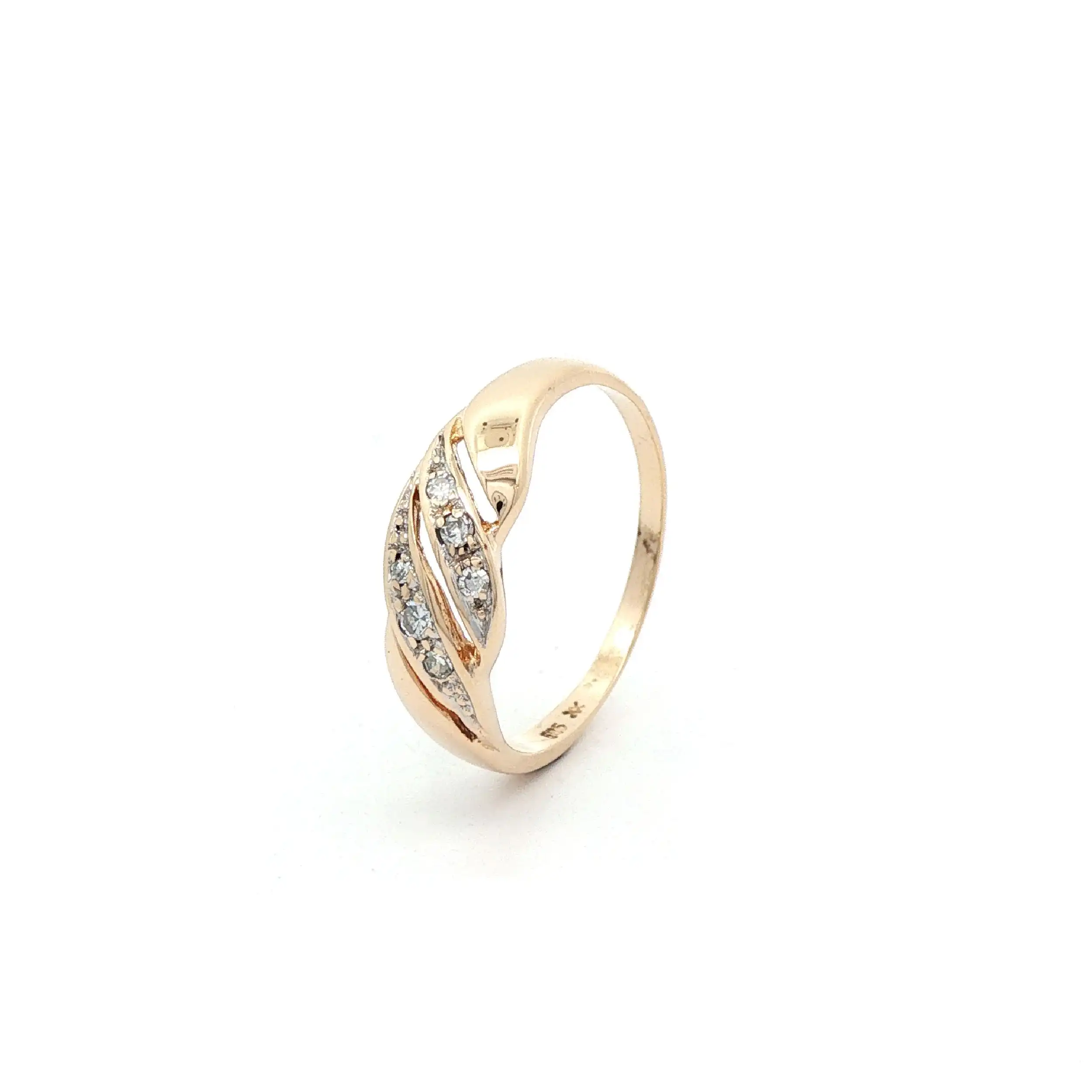 Ring Gelbgold mit Diamanten