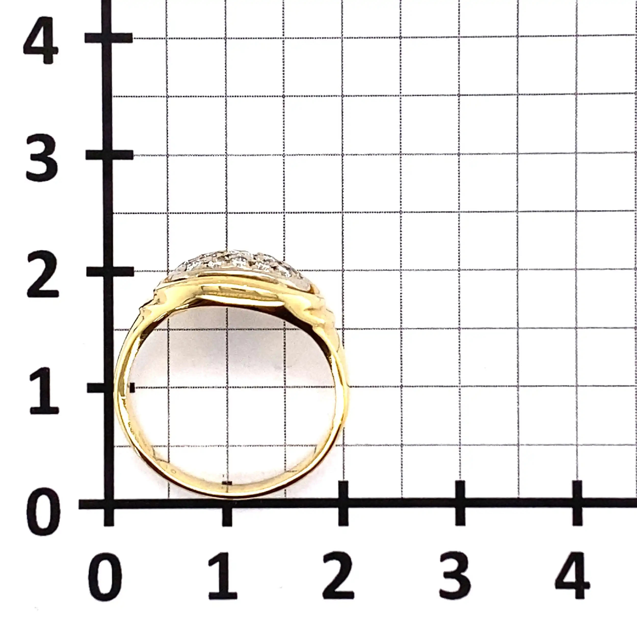 Ring Gelbgold mit Brillanten, graviert mit 0,30ct.