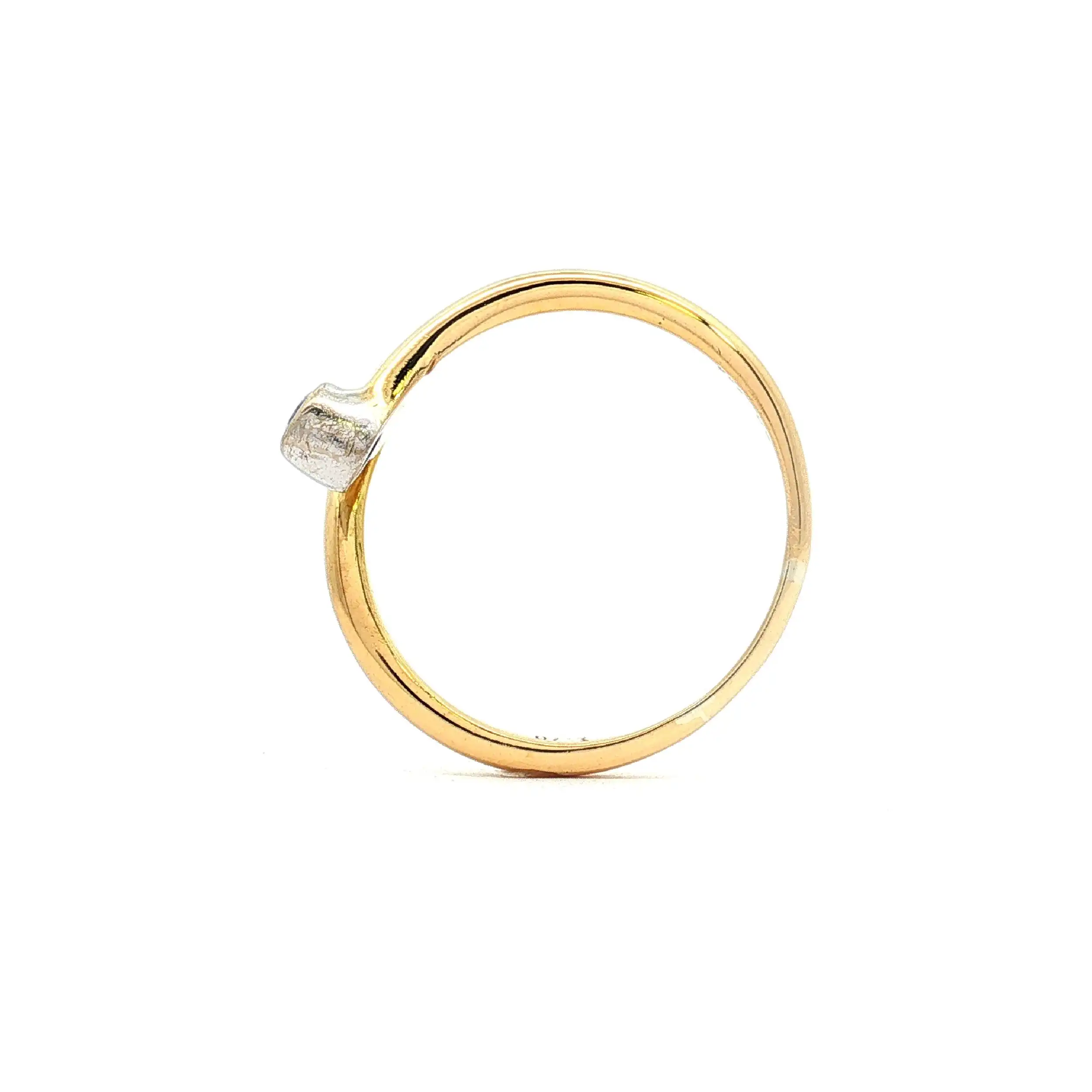 Ring Bicolor mit Solitär Brillant