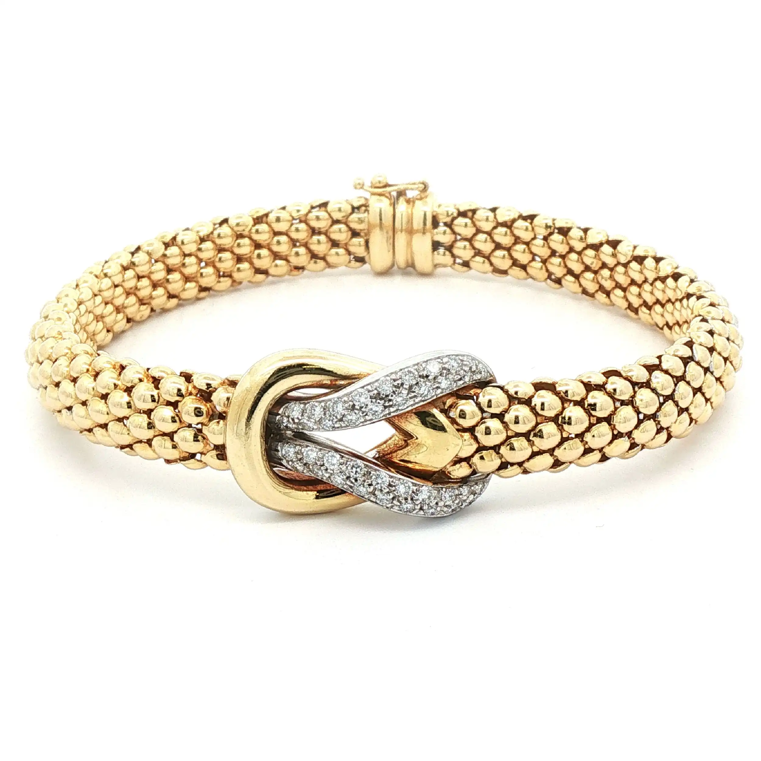 Himbeer Armband Bicolor mit Brillanten