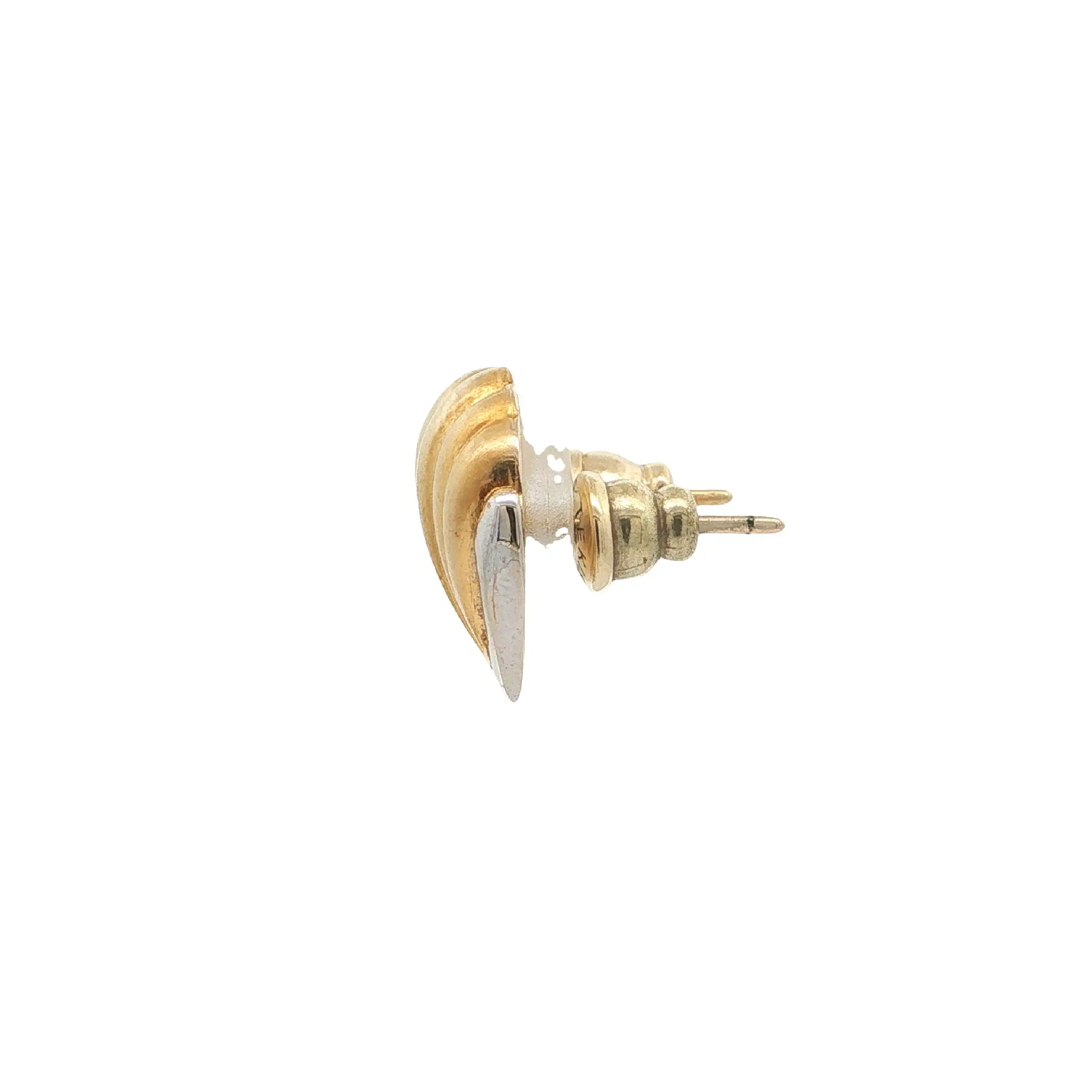 Ohrstecker Bicolor Muschel hohl