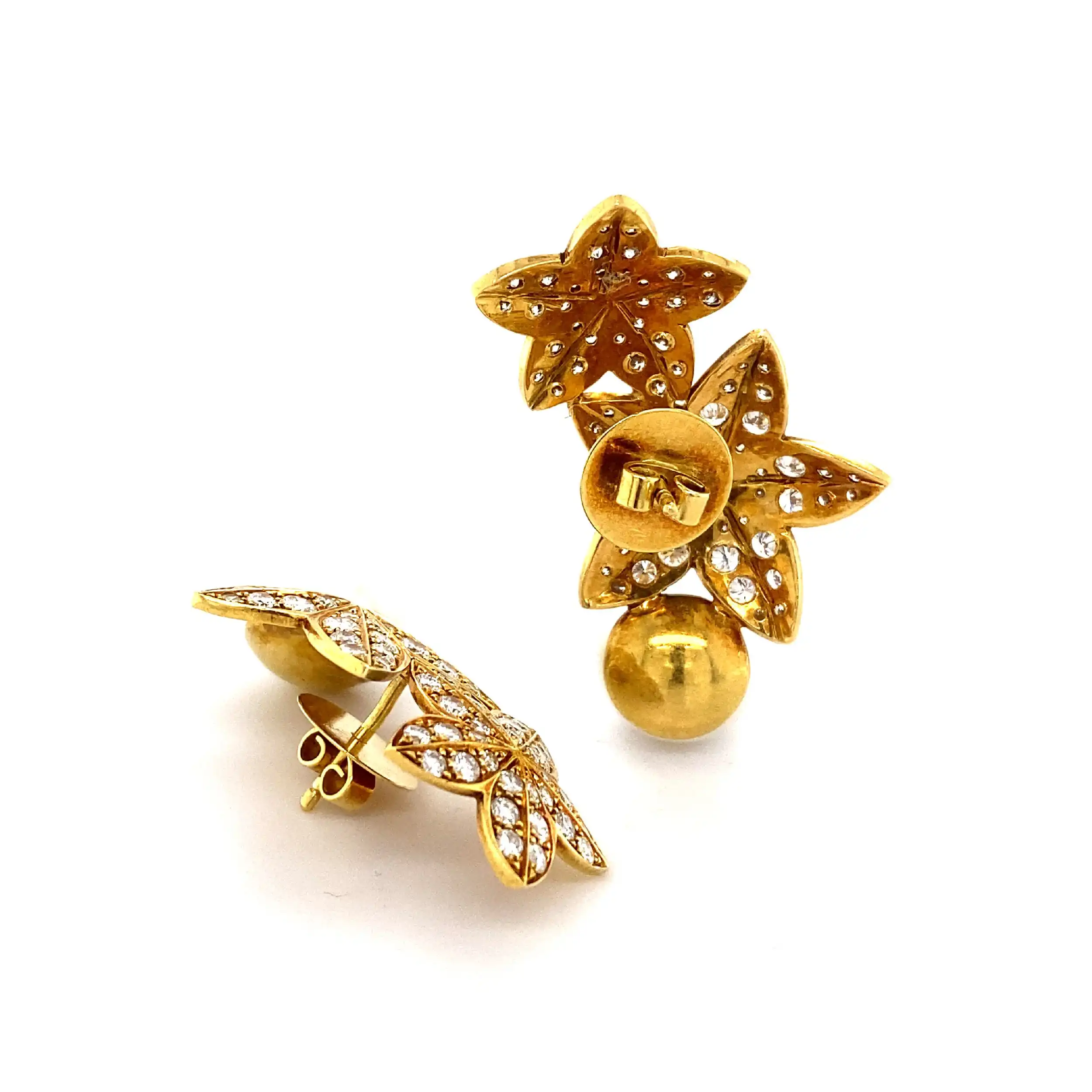 Ohrstecker Gelbgold mit Perlen und Brillanten Ohrstecker Gelbgold mit Perlen und Brillanten