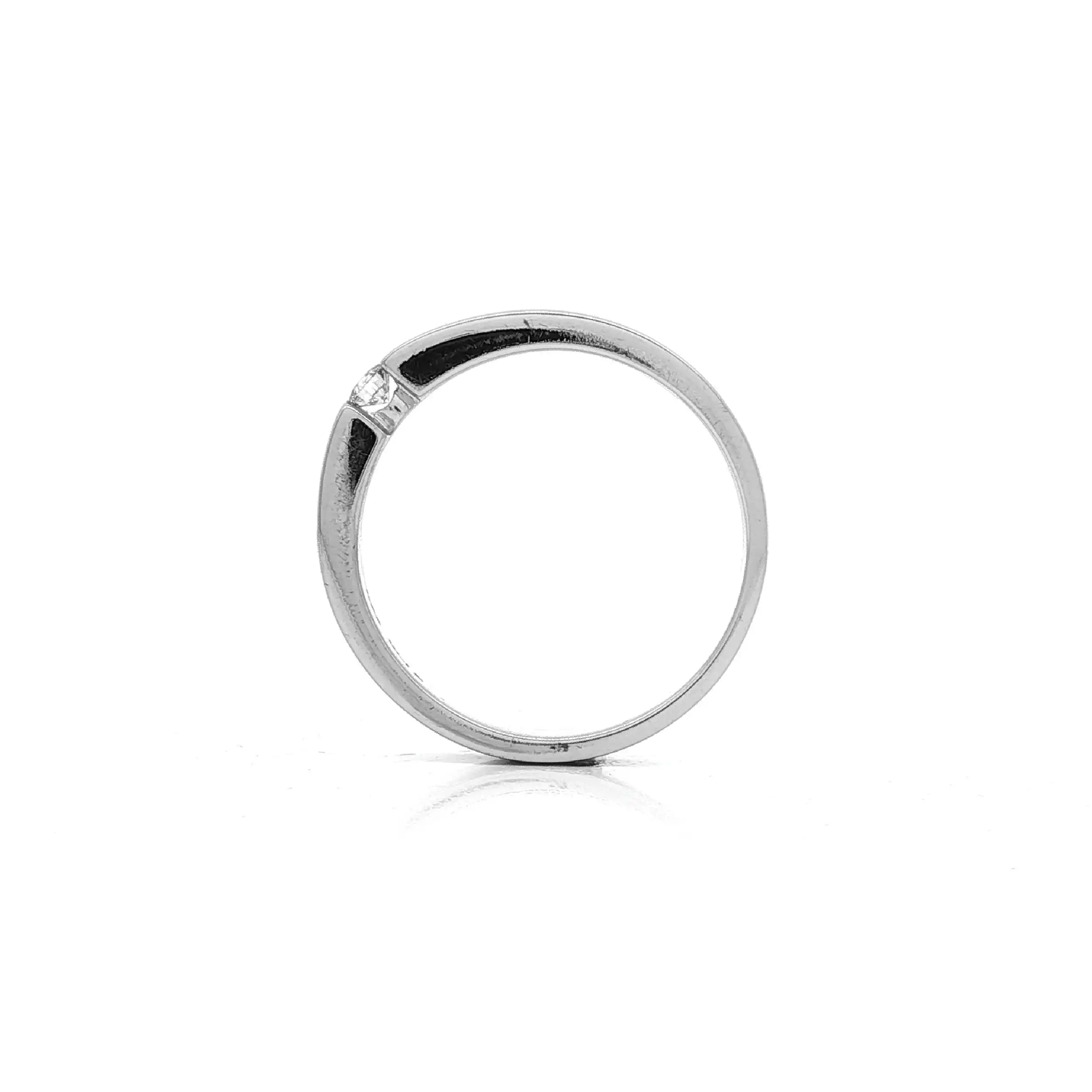 Ring Weißgold Christ mit Solitär Brillant Ring Weißgold Christ mit Solitär Brillant