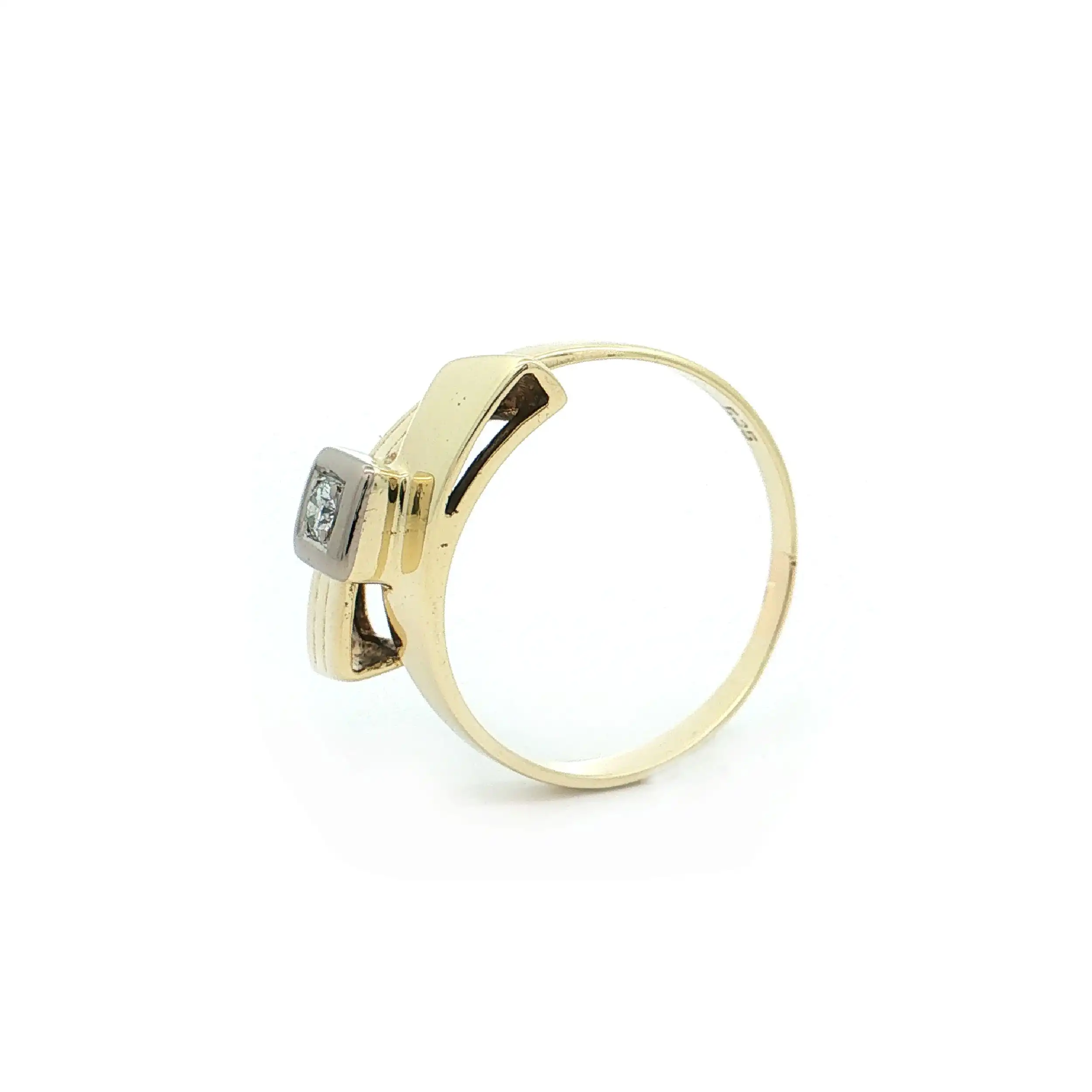 Ring Bicolor mit Brillant Ring Bicolor mit Brillant