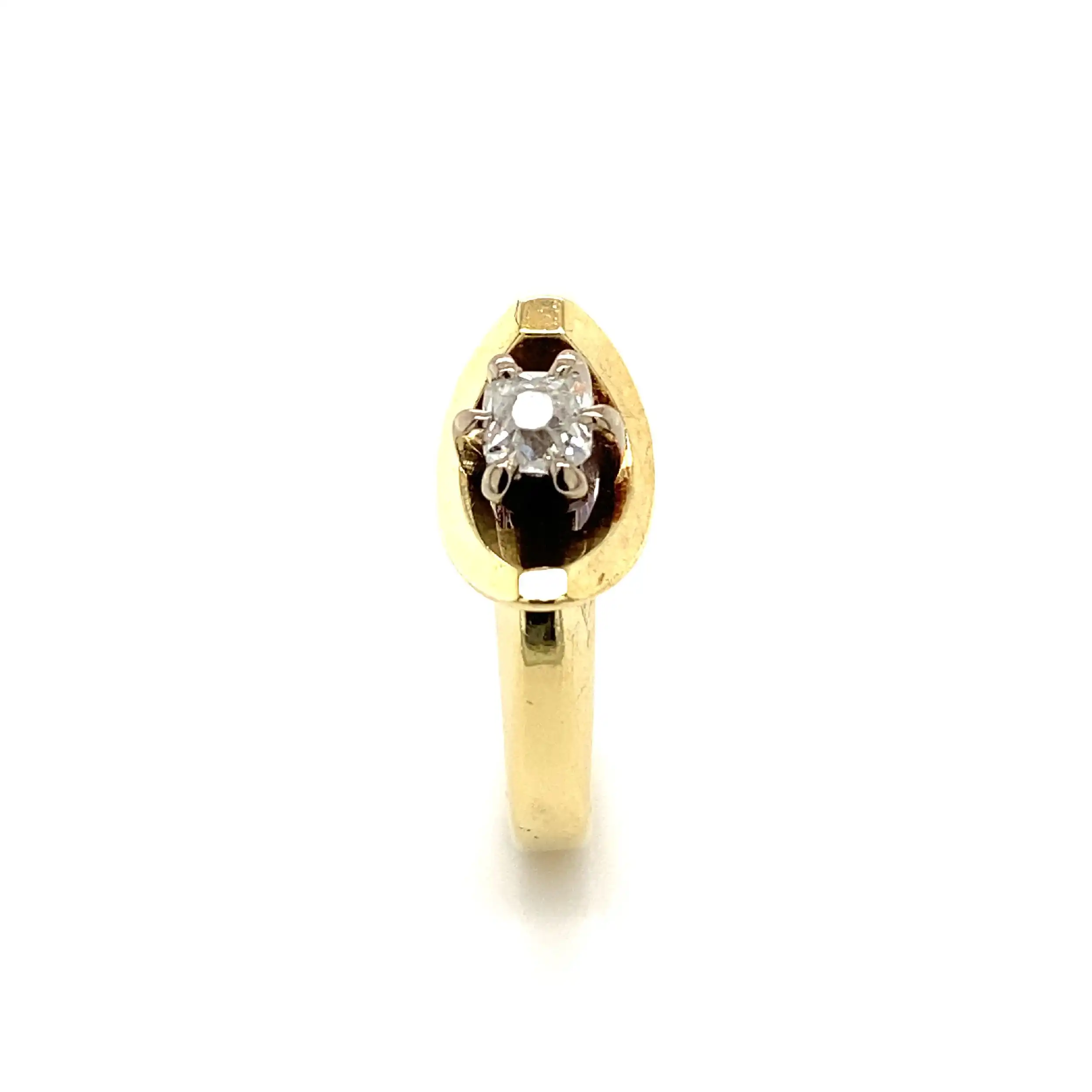 Ring Gelbgold mit Altschliff-Brillant Ring Gelbgold mit Altschliff-Brillant
