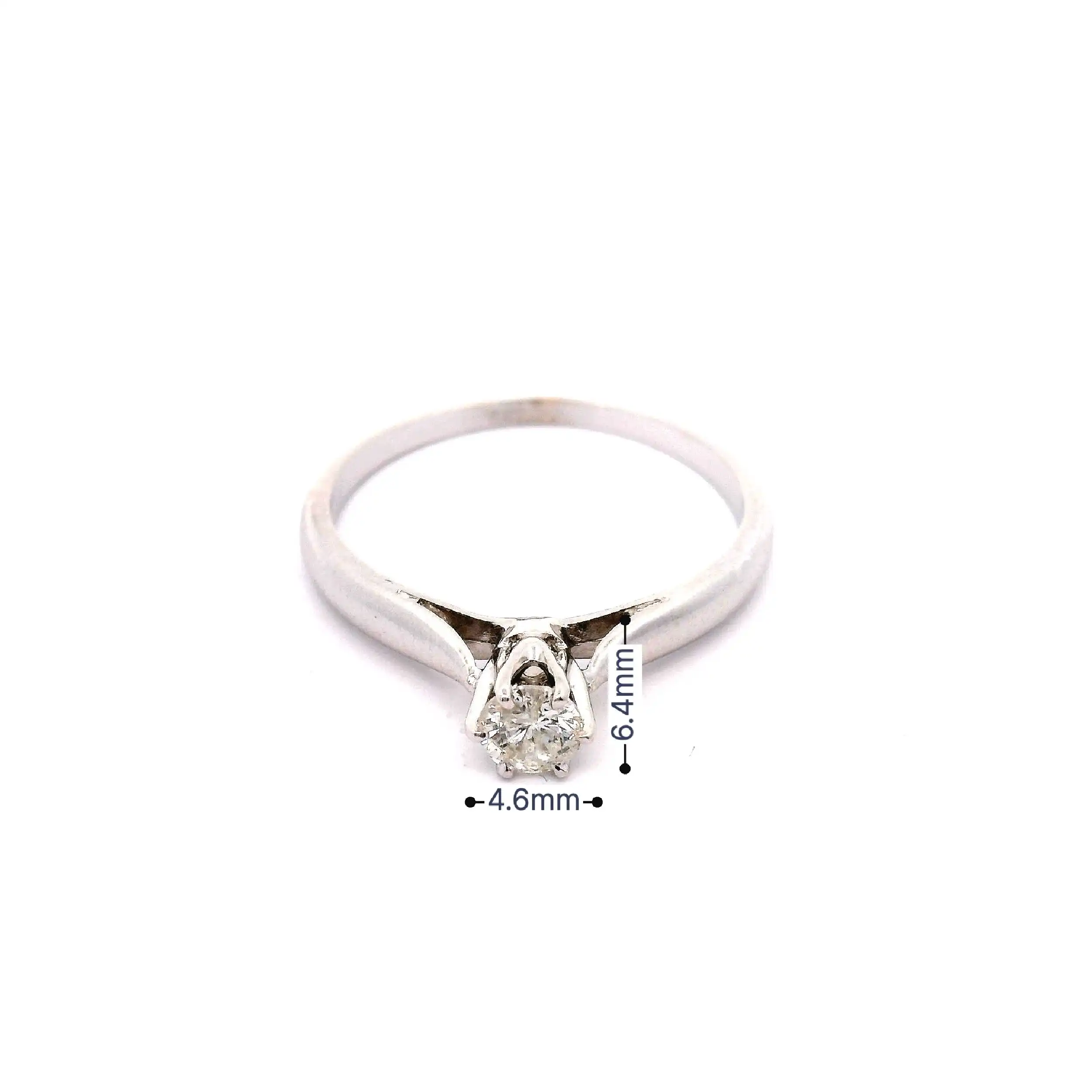 Solitärring Weißgold mit Brillant, graviert mit 0.20ct Solitärring Weißgold mit Brillant, graviert mit 0.20ct