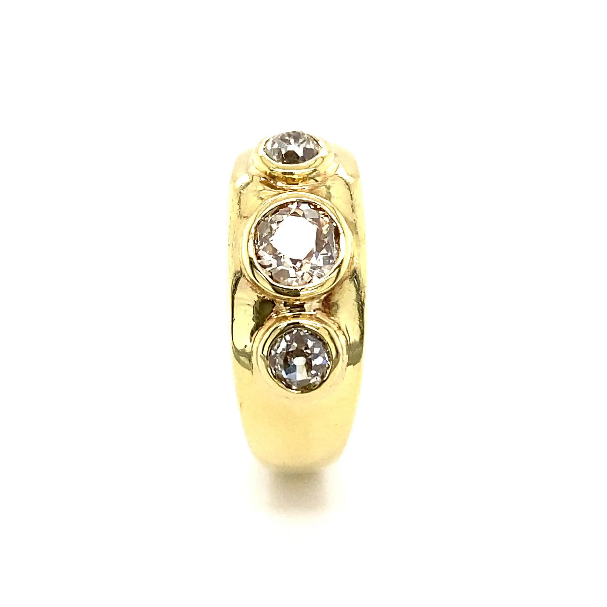 Ring Gelbgold mit Altschliff-Brillanten Ring Gelbgold mit Altschliff-Brillanten