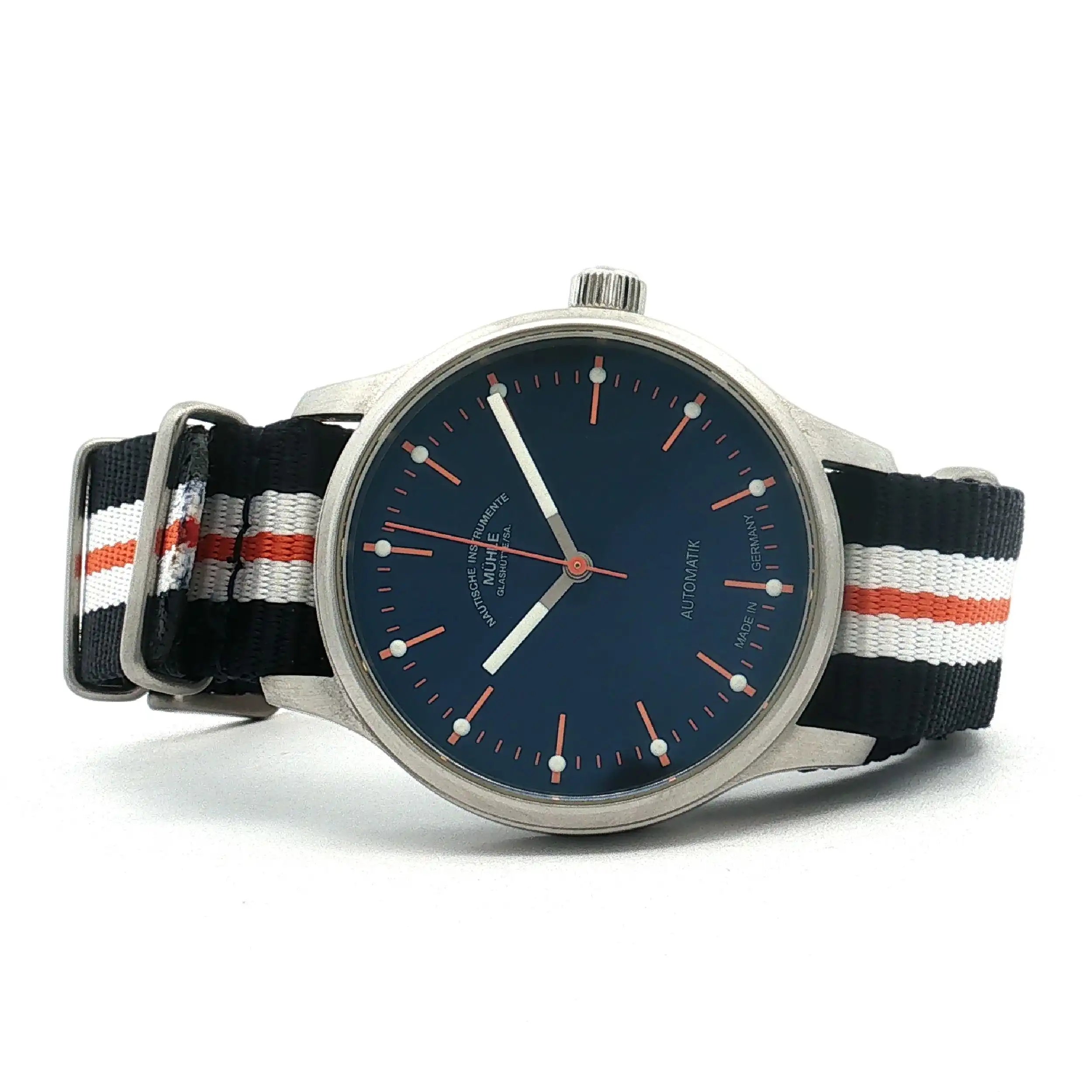 Herrenuhr Mühle Glashütte Panova mit Stahlband und Nato Band