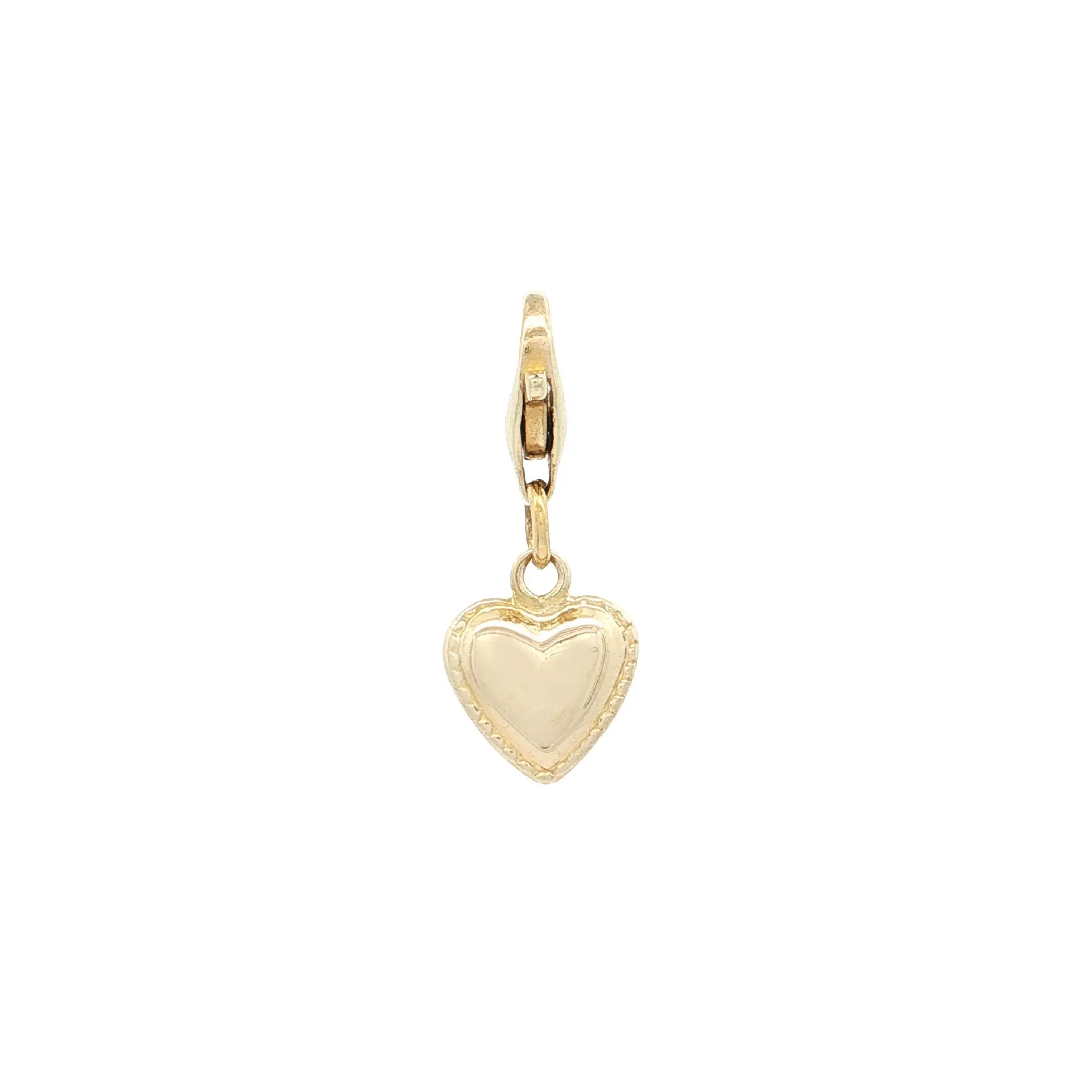Anhänger / Charm mit Karabinerverschluss Gelbgold Herz
