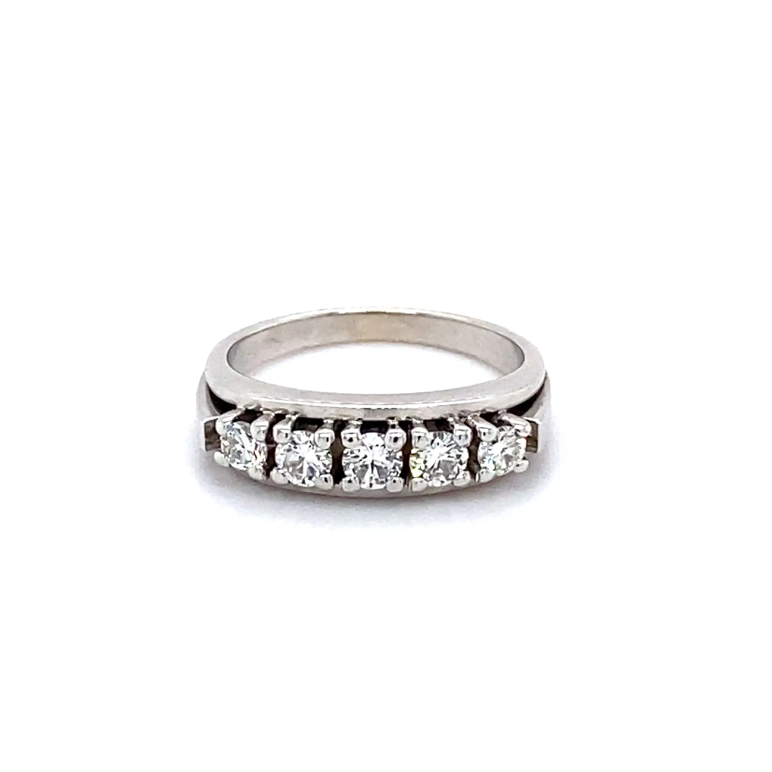 Ring Weißgold mit Brillanten, graviert mit 0,44ct